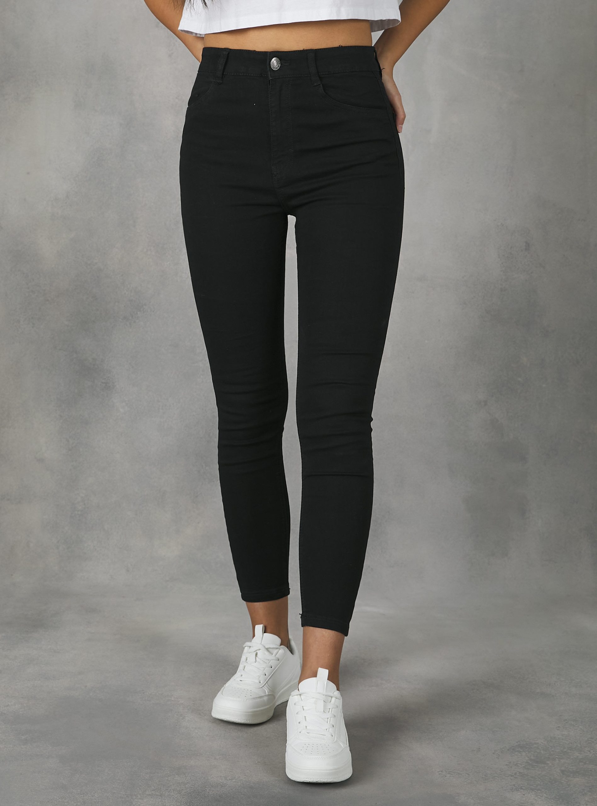 Jeans Skinny Fit Jeans Mit Hoher Taille Alcott D000 Black Präzision Frauen – 1