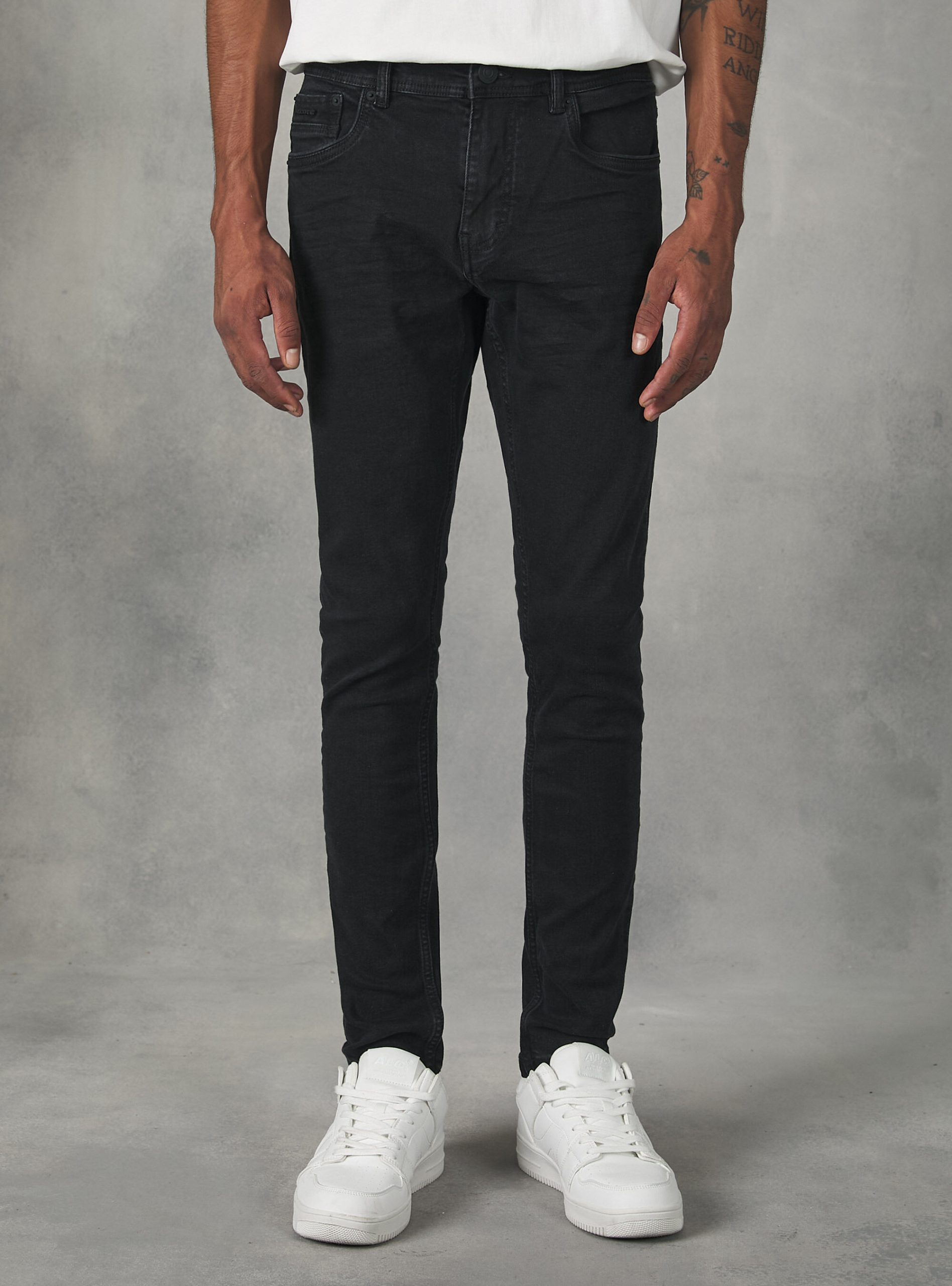 Jeans Super Skinny Jeans In Stretch Denim Männer Teuer D000 Black Alcott – 2
