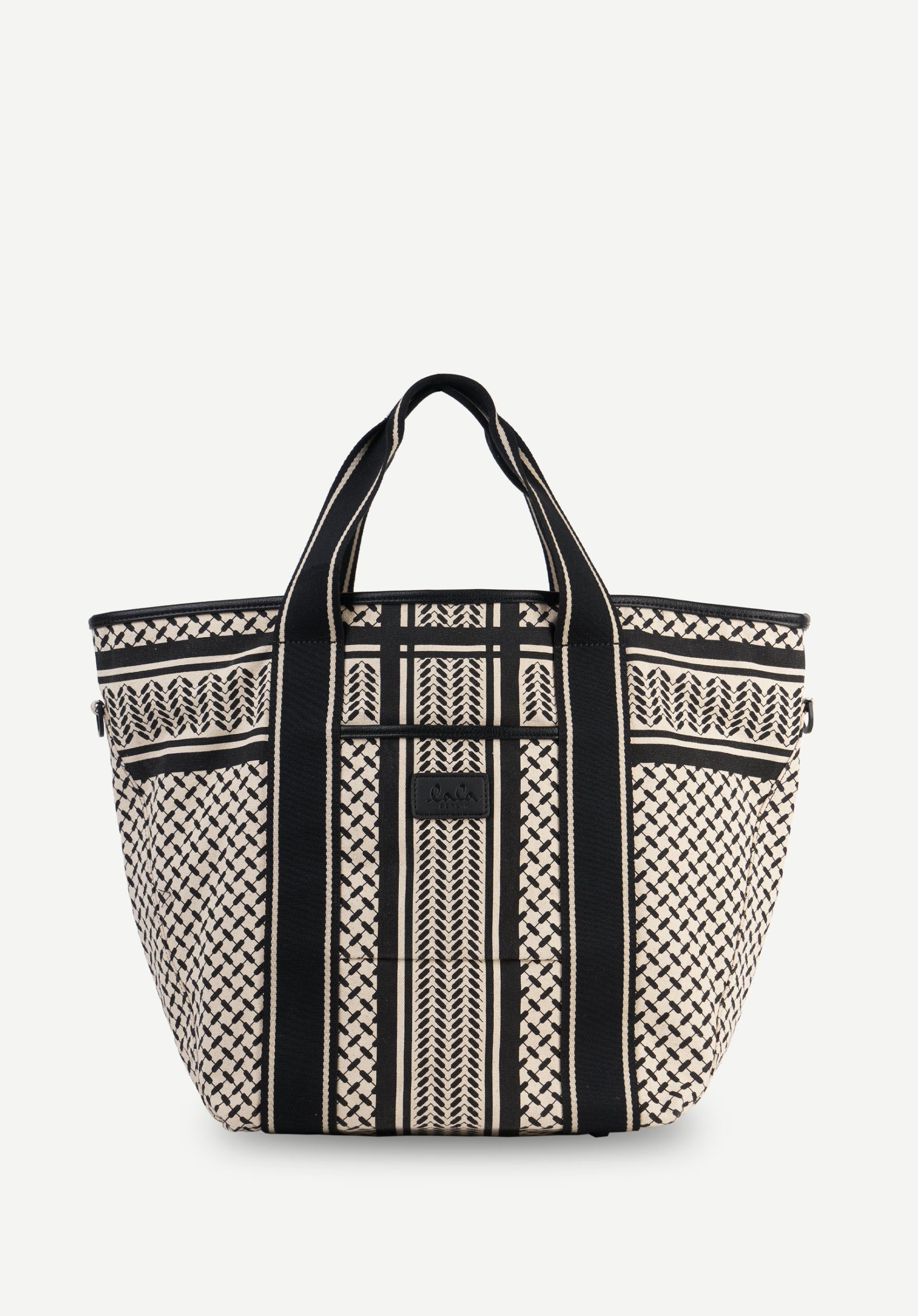 Lala Berlin Stilvoll Heritage Stripe Black Damen Bags East West Tote Marin – 1