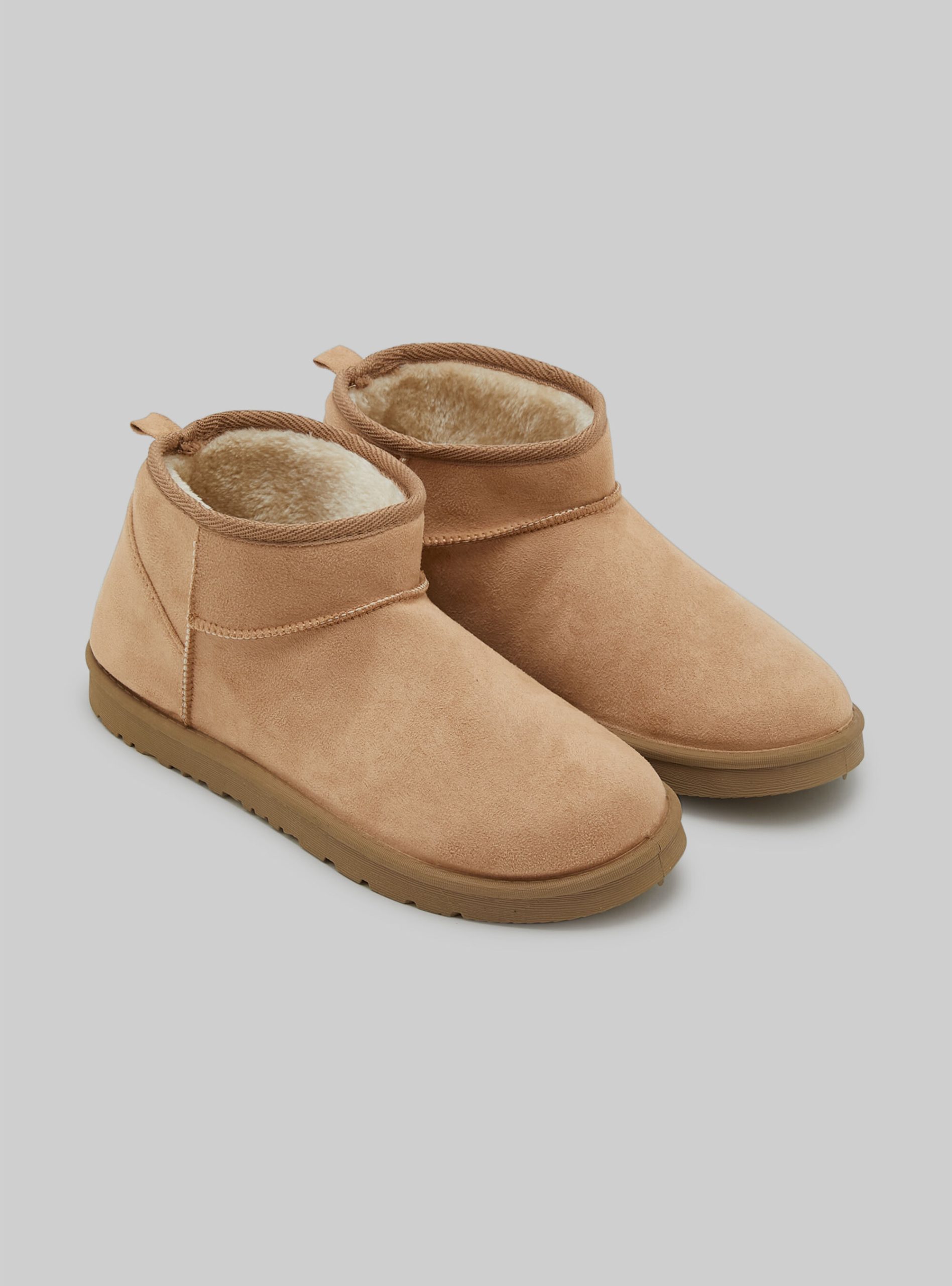 Low Suede Ankle Boots With Faux Fur Inside Frauen Alcott Eigenschaft Bg2 Beige Medium Schuhe – 1
