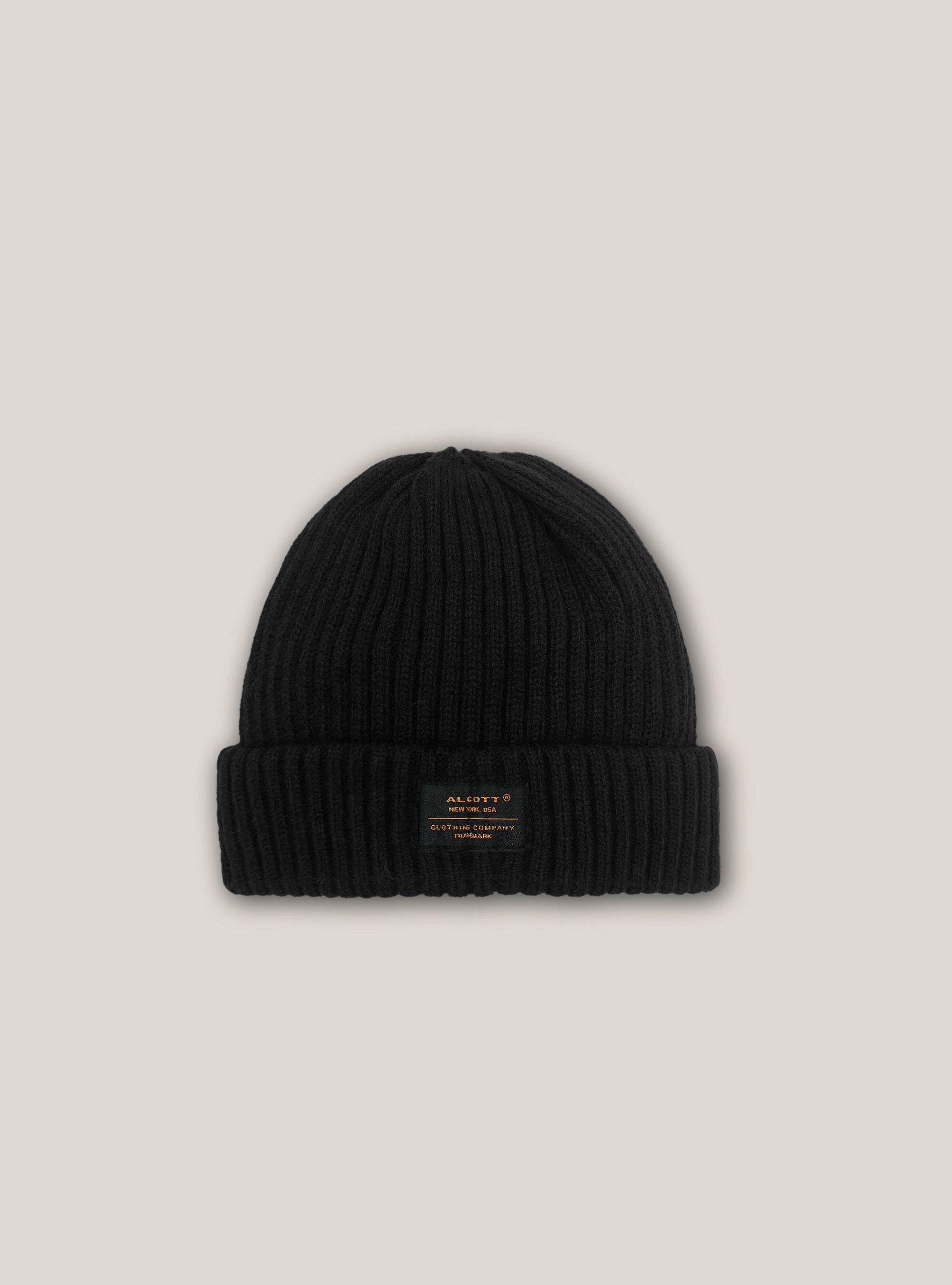 Männer Alcott Hüte Cappello In Rib Con Logo Design C101 Black – 1