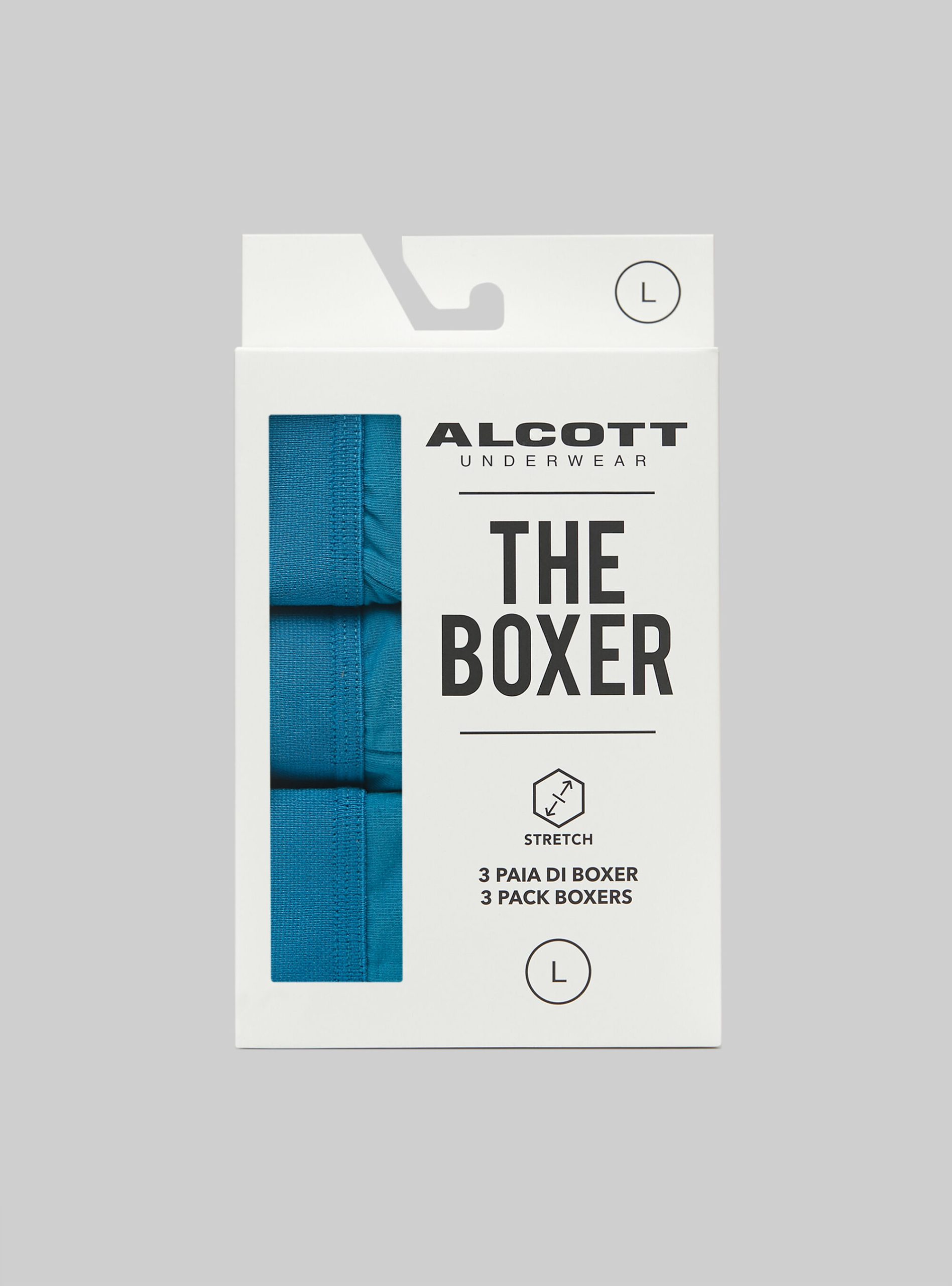 Männer Alcott Set Of 3 Pairs Of Stretch Cotton Boxer Shorts Unterwäsche Ob2 Blue Oil Med. Preis-Leistungs-Verhältnis – 2