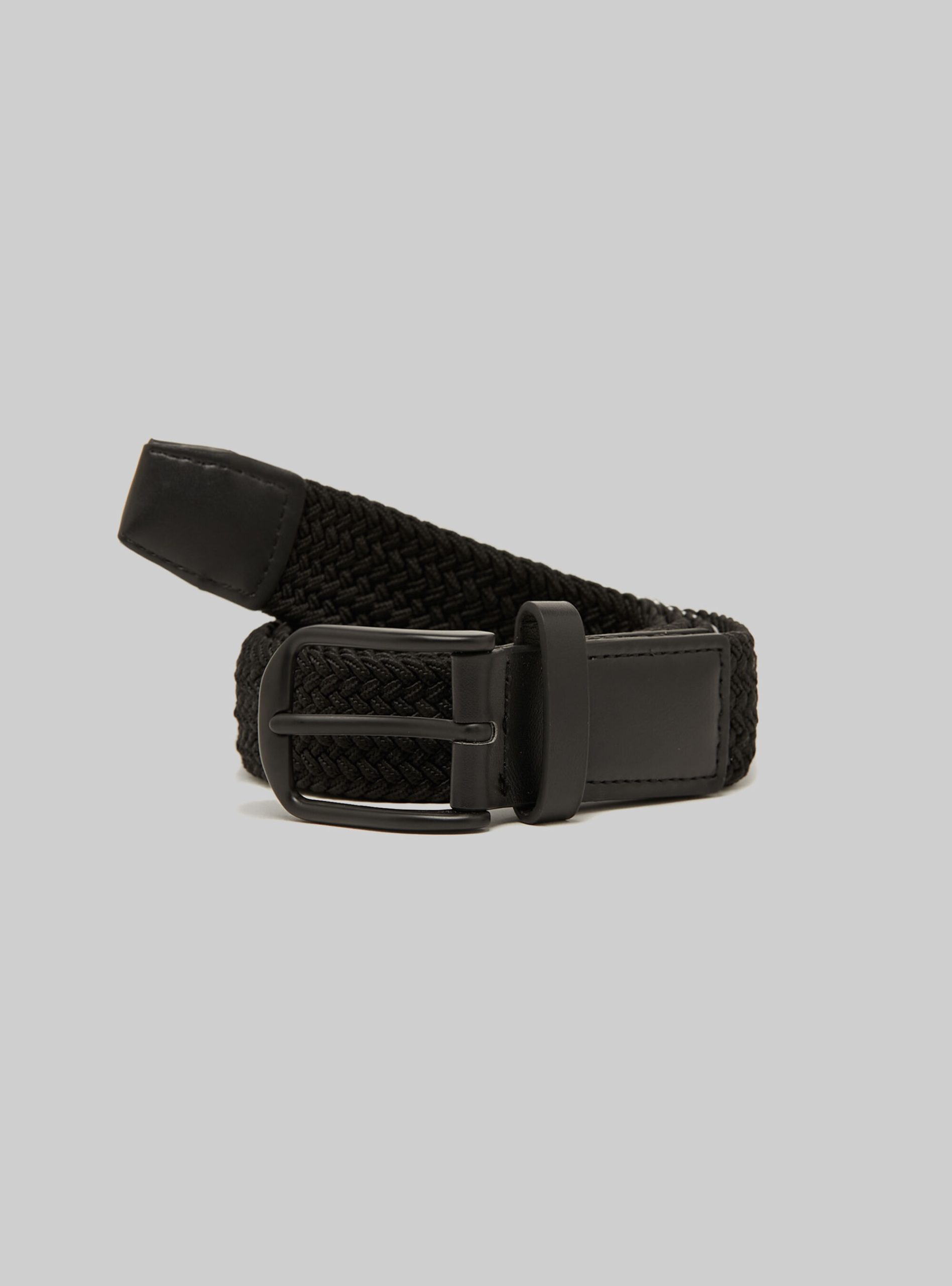 Männer Braided Belt With Rectangular Buckle Bk1 Black Alcott Rabattgutschein Gürtel – 1