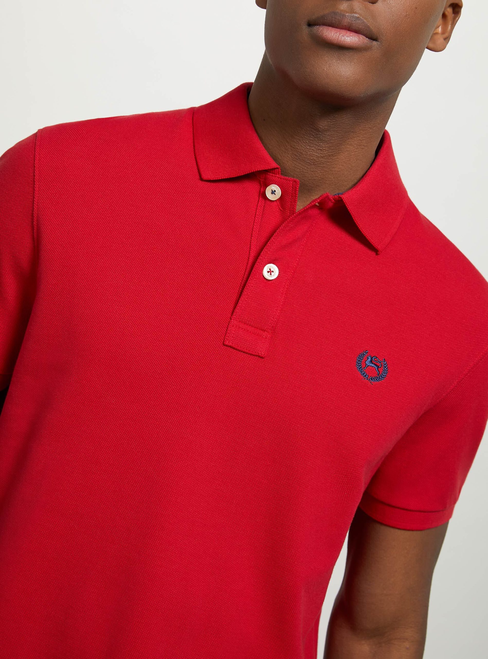 Männer Cotton Piqué Polo Shirt With Embroidery Rd2 Red Medium Polo Alcott Preisniveau – 2