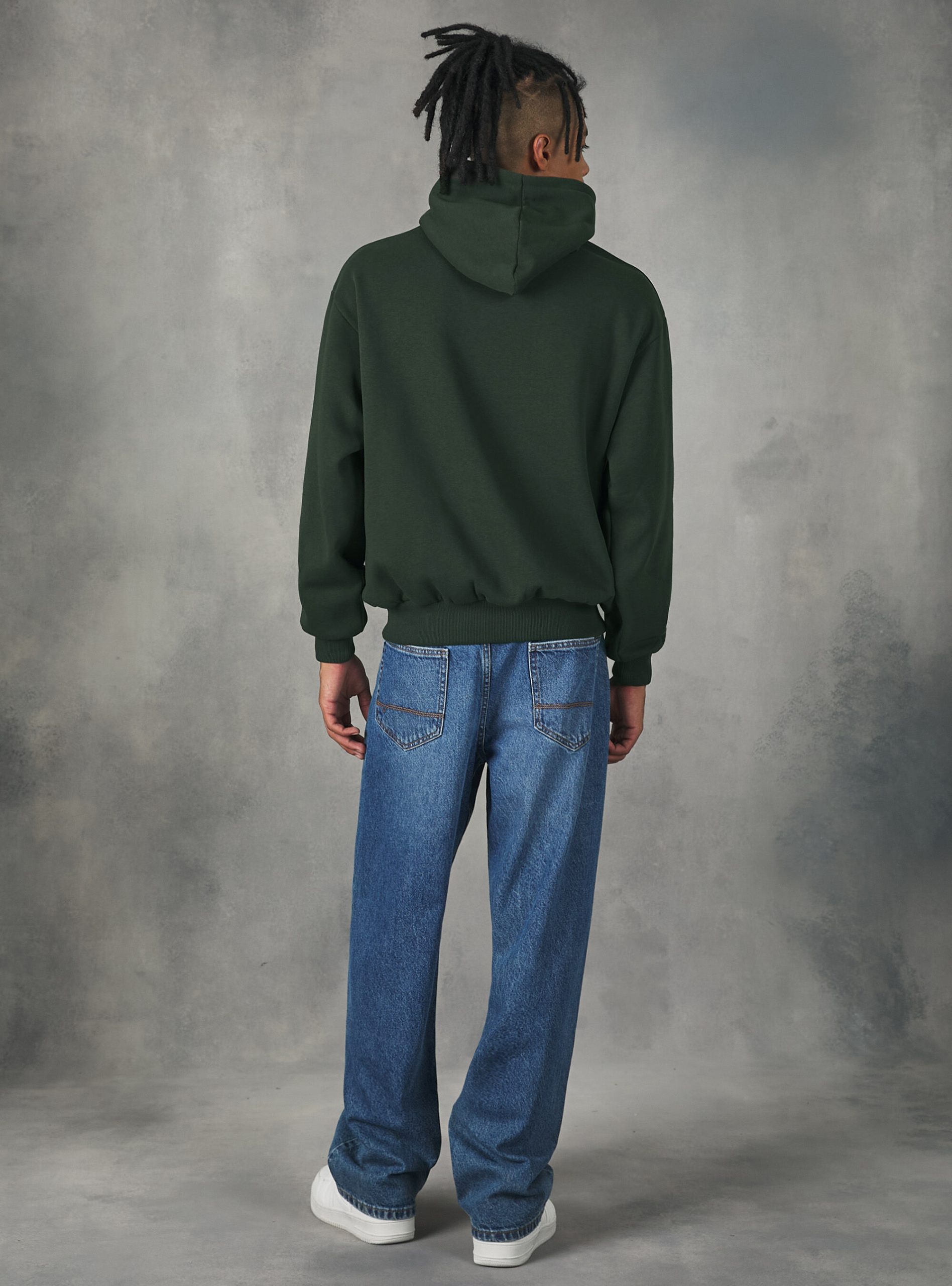 Männer Gn1 Green Dark Boxy Fit Sweatshirt Mit Kapuze Alcott Sweatshirts Modell – 2