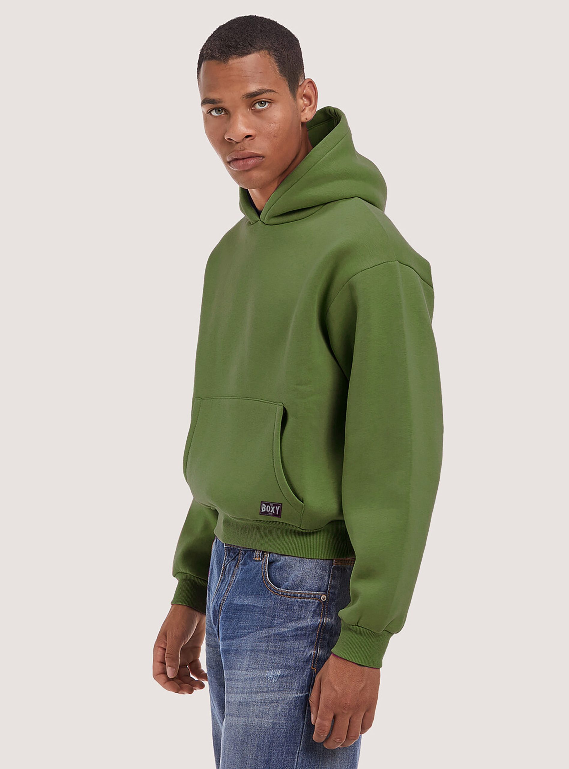 Männer Prozentualer Rabatt Sweatshirts Gn3 Green Light Boxy Fit Sweatshirt Mit Kapuze Alcott – 2