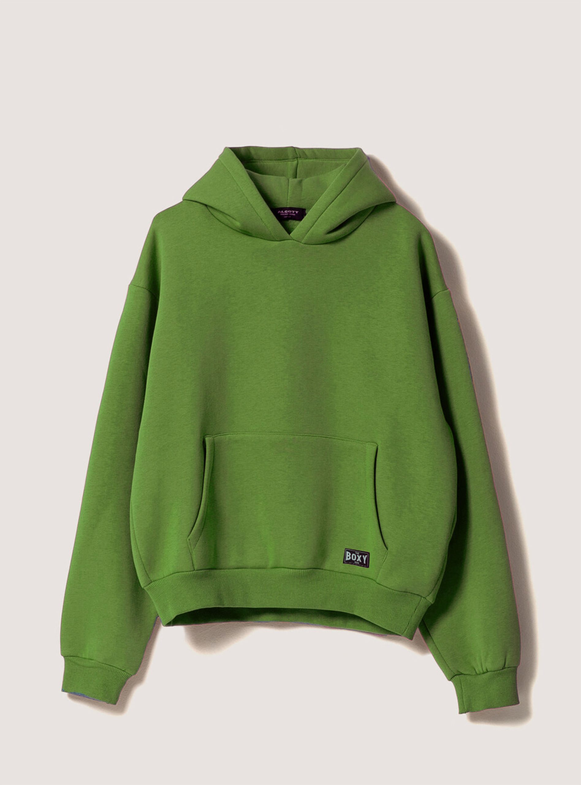 Männer Prozentualer Rabatt Sweatshirts Gn3 Green Light Boxy Fit Sweatshirt Mit Kapuze Alcott – 1