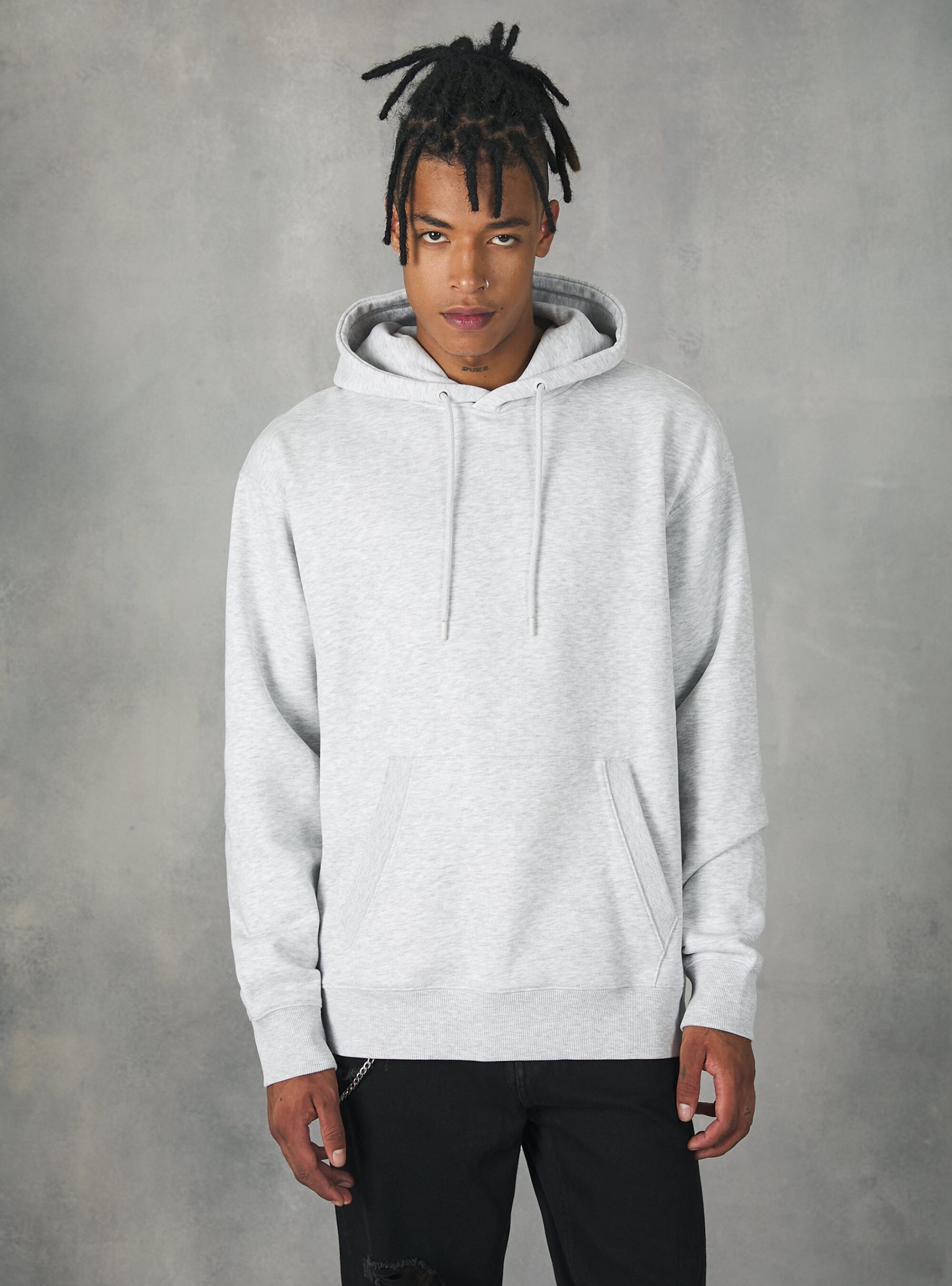 Männer Sweatshirts Alcott Sweatshirt With Hood And Pouch Pocket Mgy3 Grey Mel Light Kosten – 2