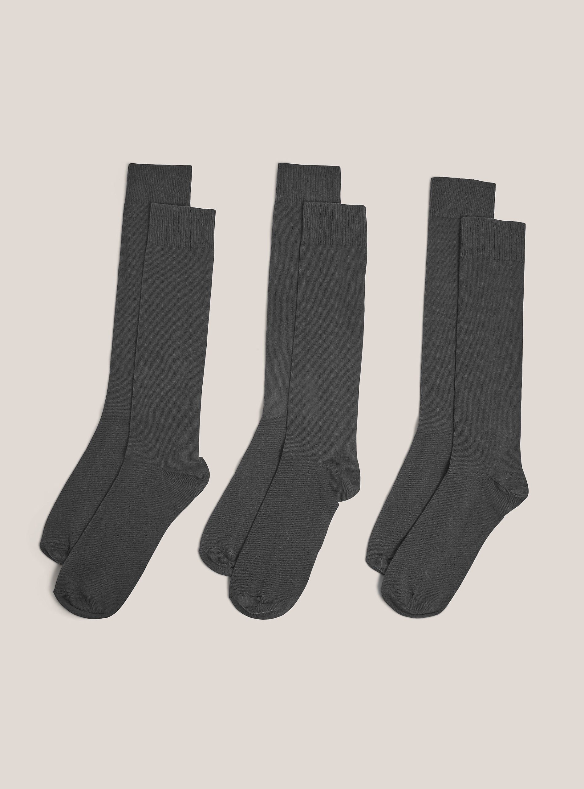 Männer Unterwäsche Set Of 3 Plain, Calf-High Socks Calf-High Socks, Mgy2 Grey Mel Medium Exklusiv Alcott – 1