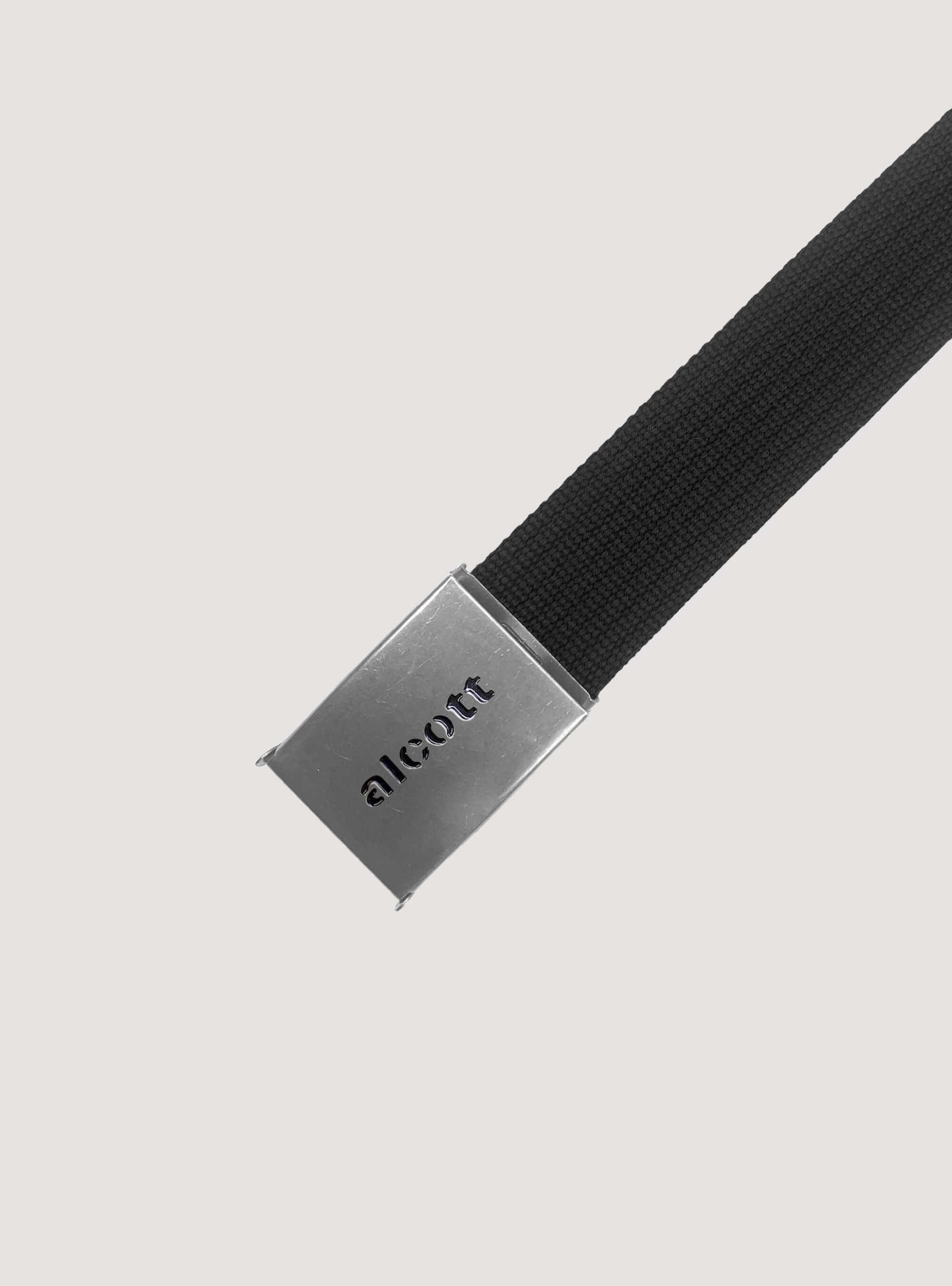 Material Männer Gürtel Alcott Bk1 Black Braided Belt With Logo – 2