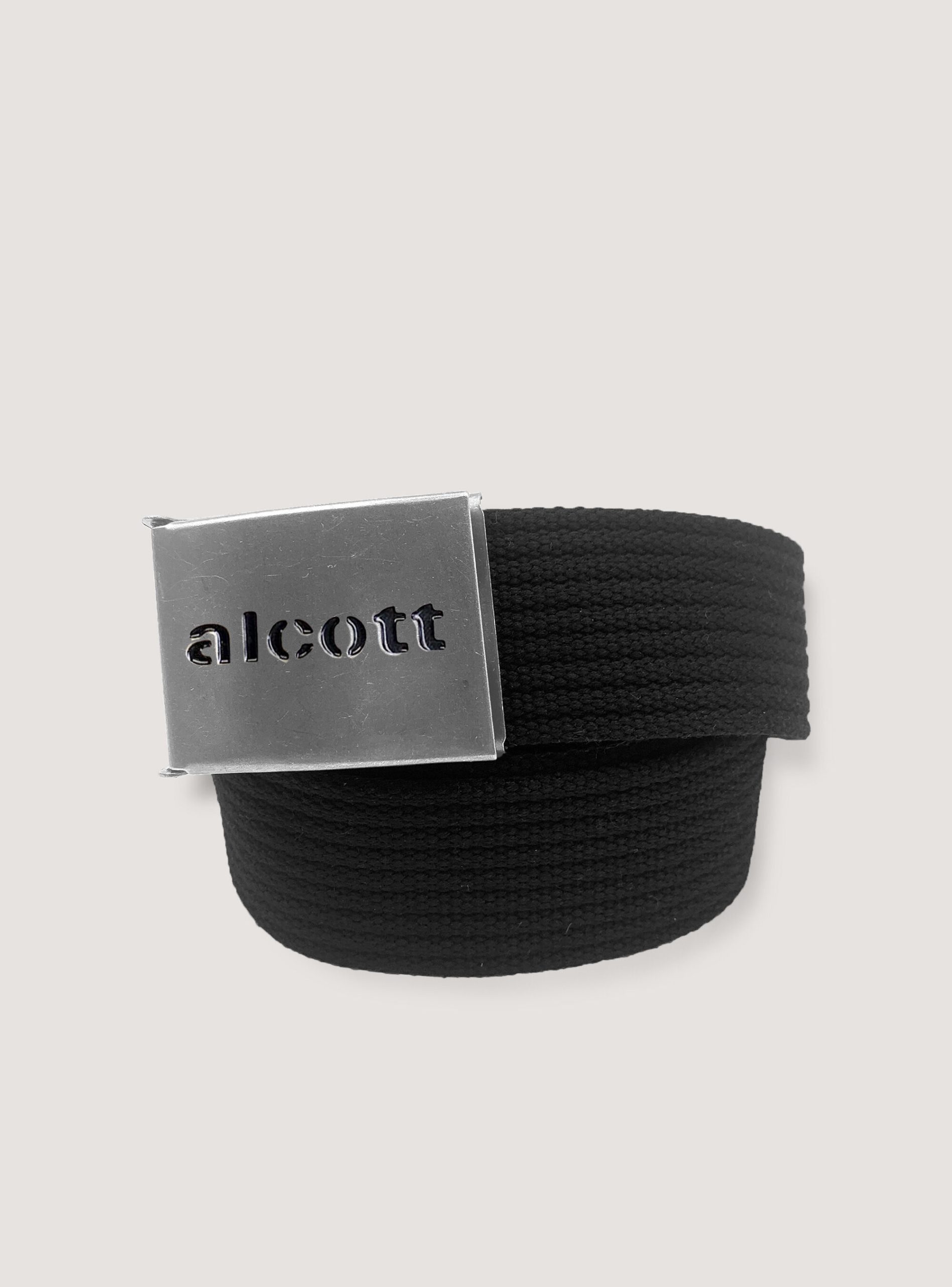 Material Männer Gürtel Alcott Bk1 Black Braided Belt With Logo – 1