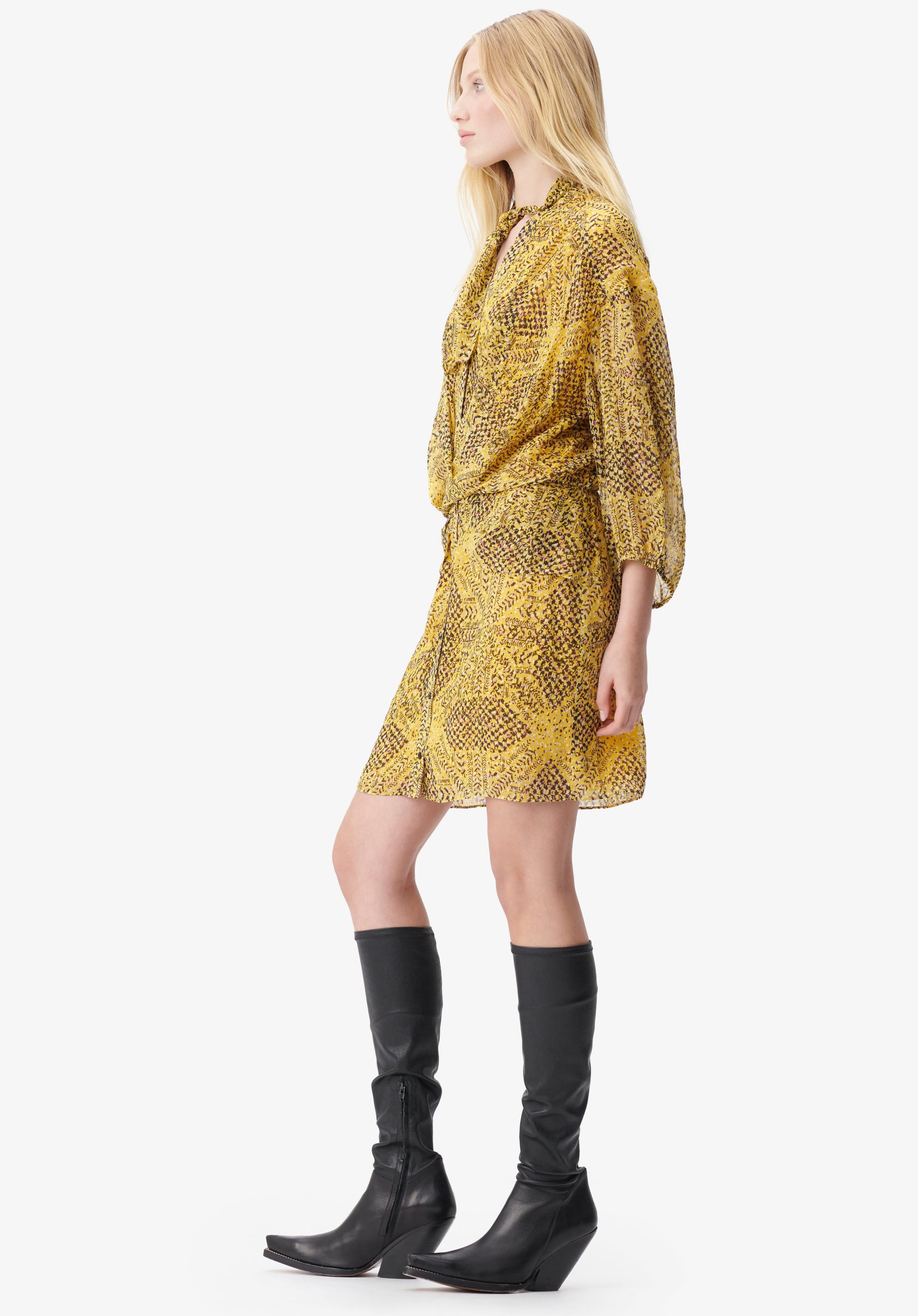 Mode Dress Drina Lala Berlin Heritage Star Yellow Kleider Damen – 2