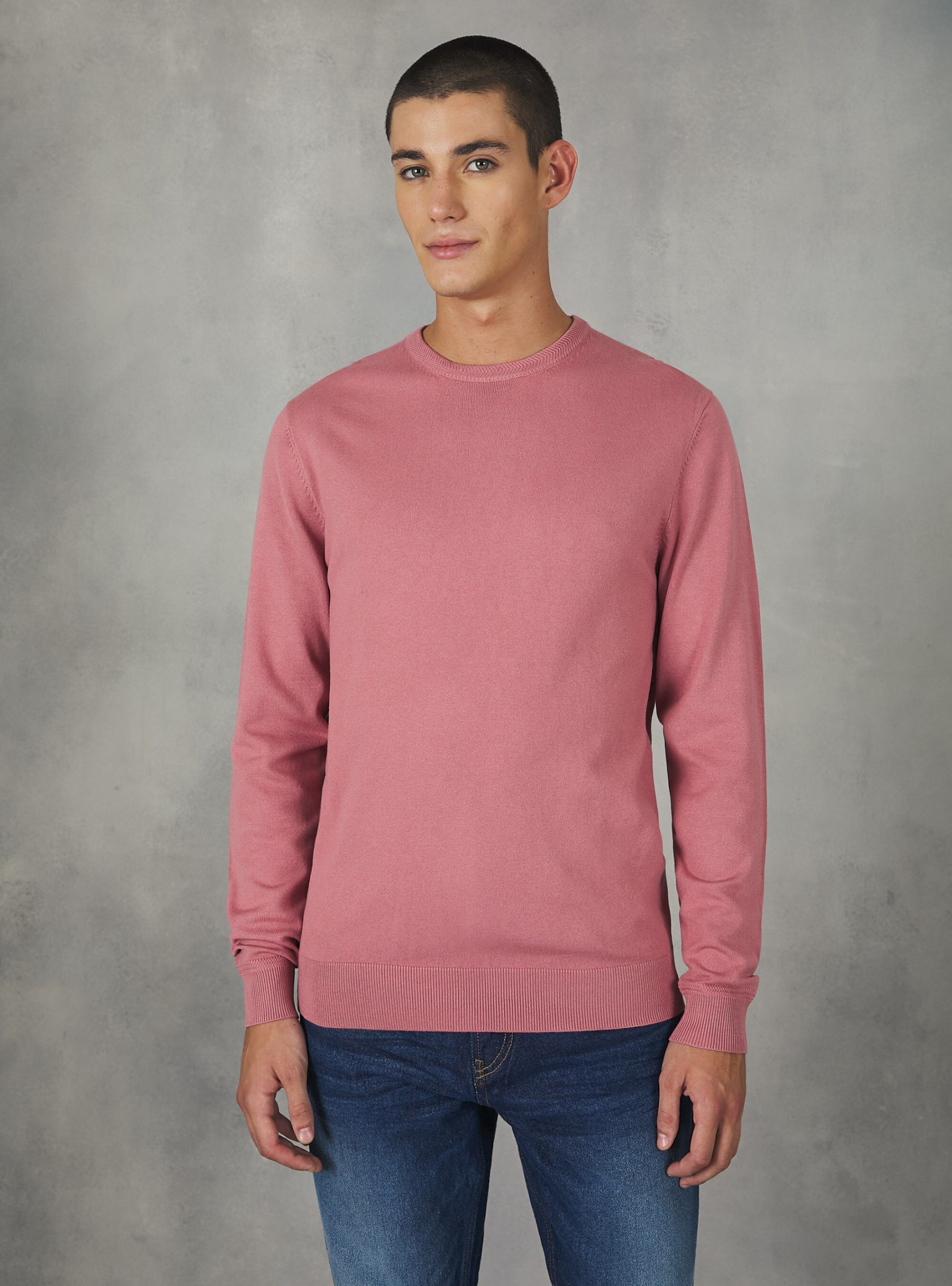 Nachschub Round-Neck Pullover Made Of Sustainable Viscose Ecovero Strickwaren Pk2 Pink Medium Männer Alcott – 1