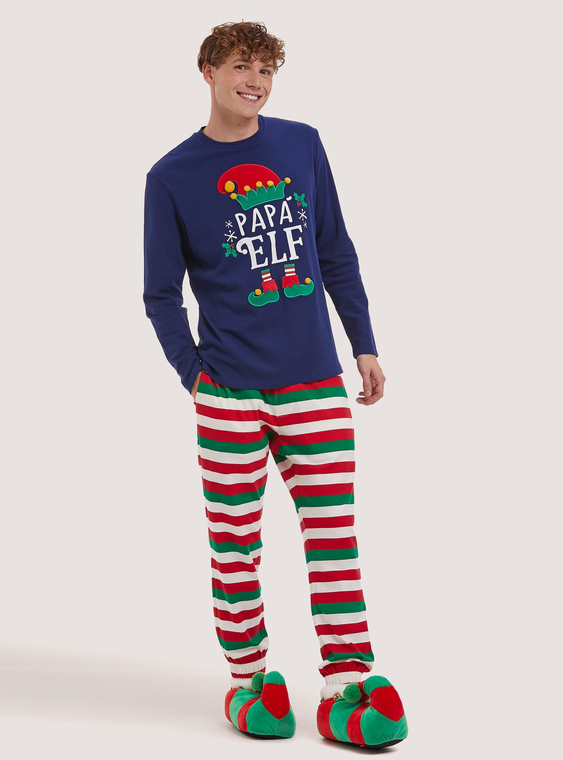Pijamas Männer Na1 Navy Dark Pyjamas Elf Christmas Family Collection Alcott Technologie – 1