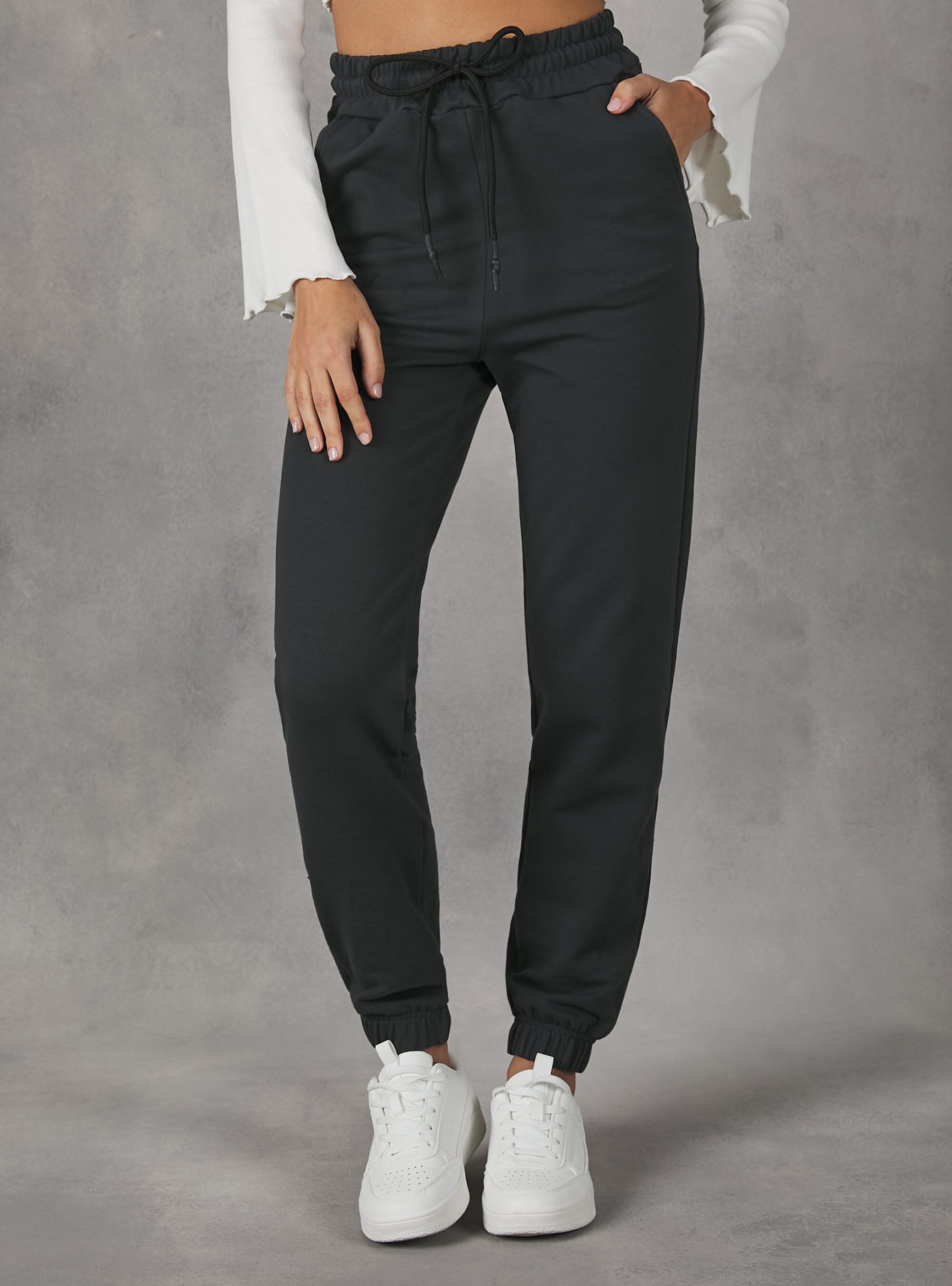 Plush Jogger Trousers Alcott Hosen Frauen Neues Produkt Bk3 Black Charcoal – 2