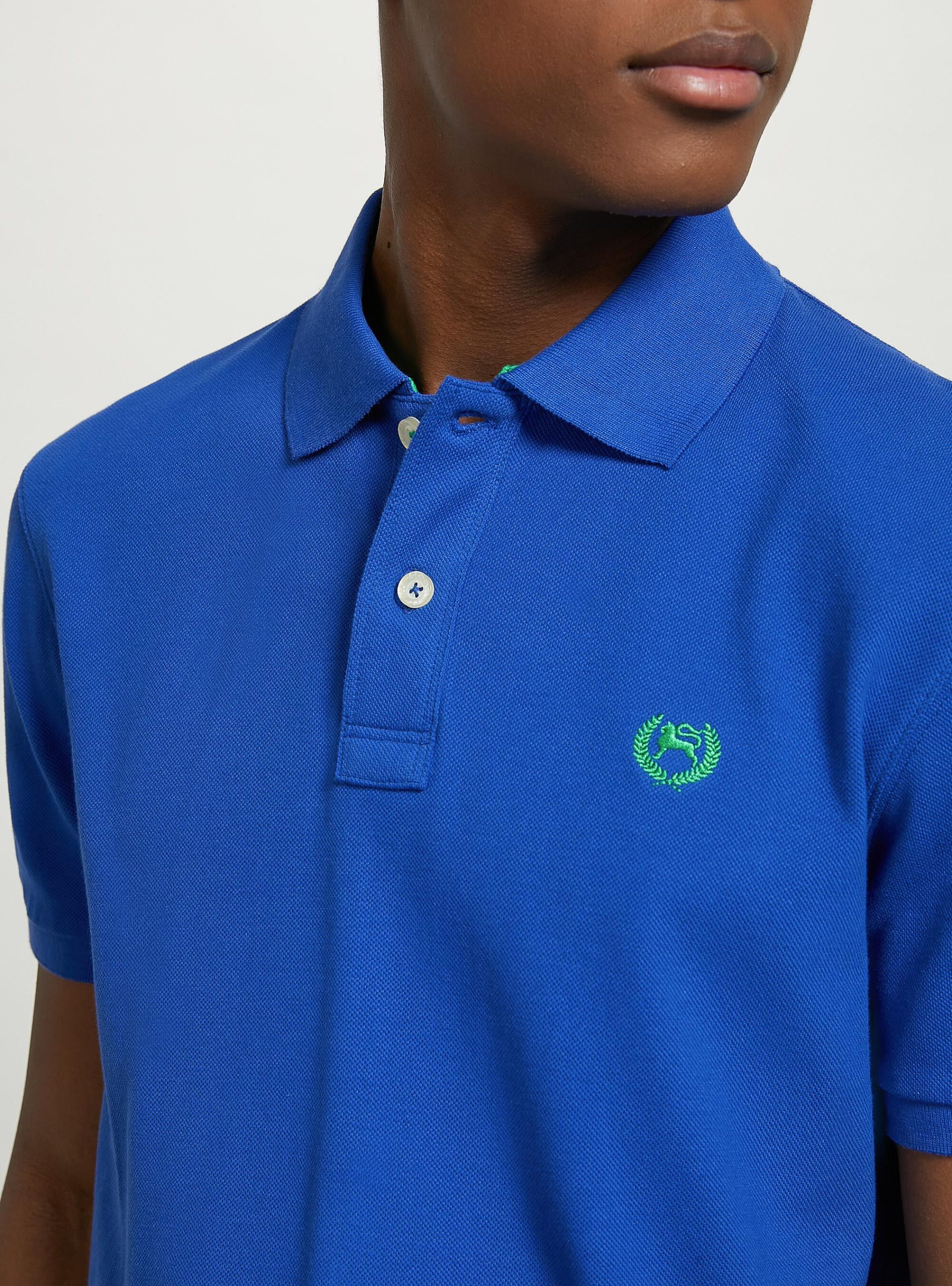 Polo Cotton Piqué Polo Shirt With Embroidery Männer Ry1 Royale Dark Alcott Online – 1