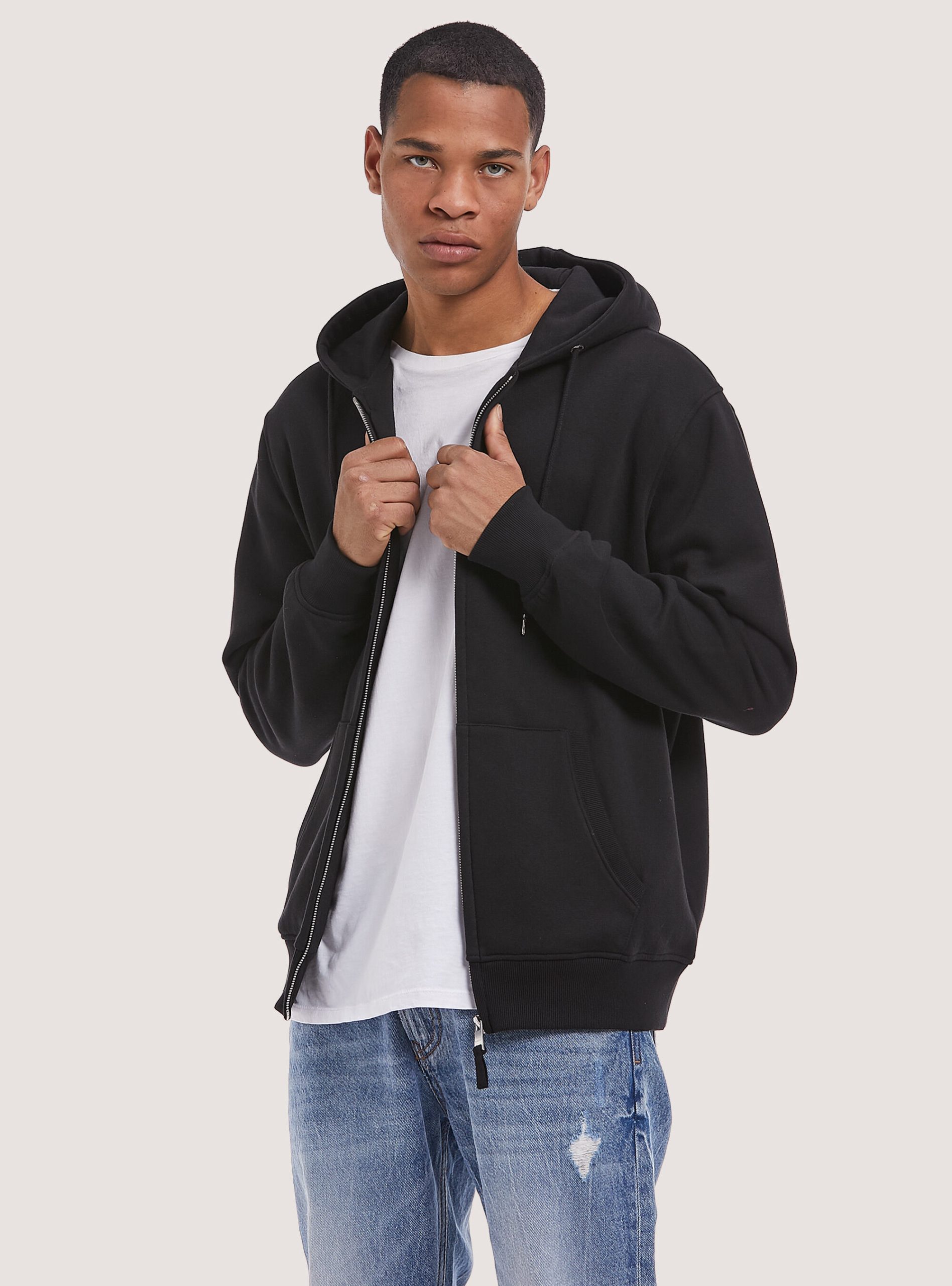 Produkt Männer Cotton Zip Hoodie Alcott Sweatshirts Bk1 Black – 1