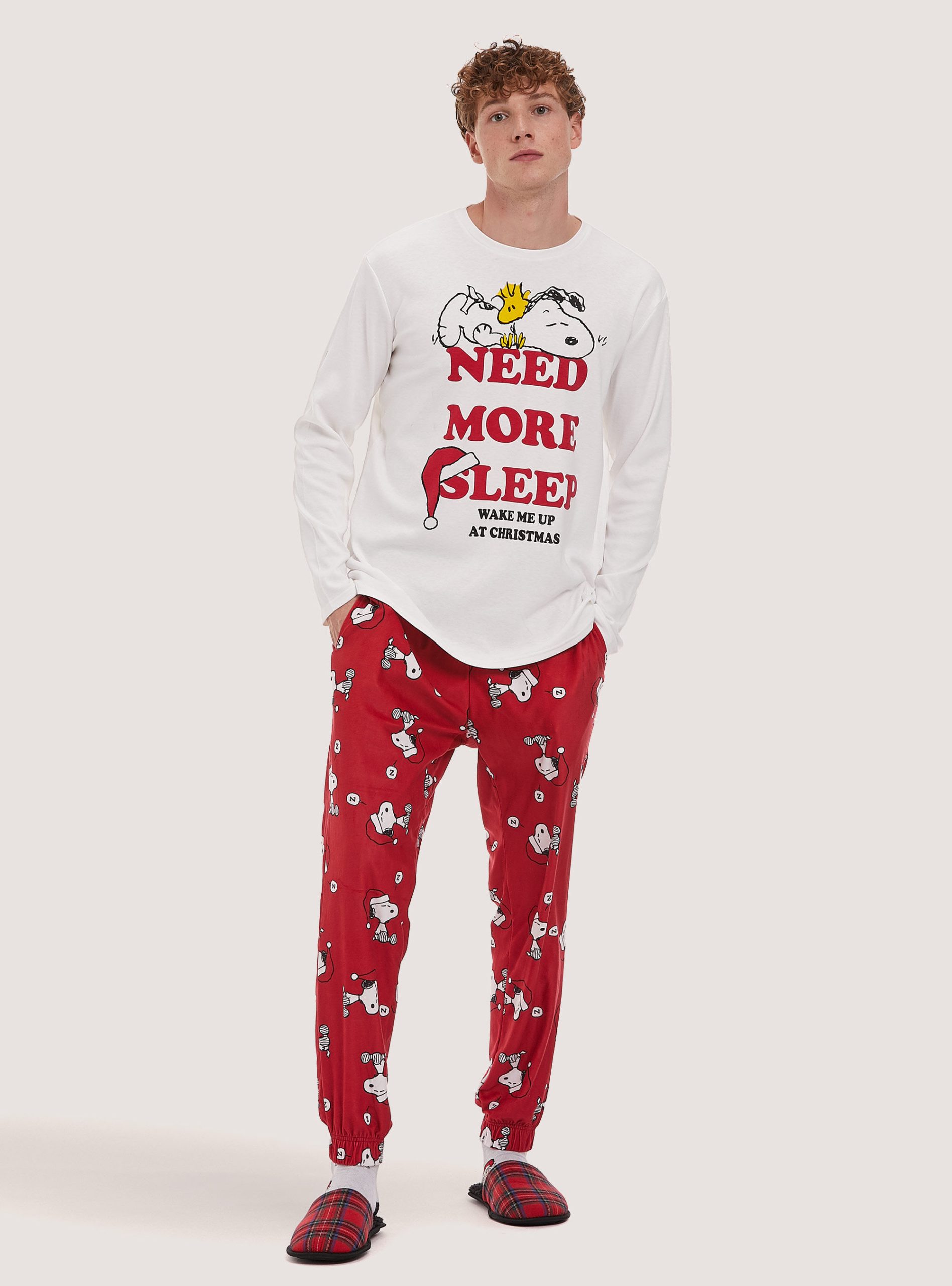 Produkt Männer Pijamas Wh2 White Pigiama Peanuts X Christmas Family Collection Alcott – 1