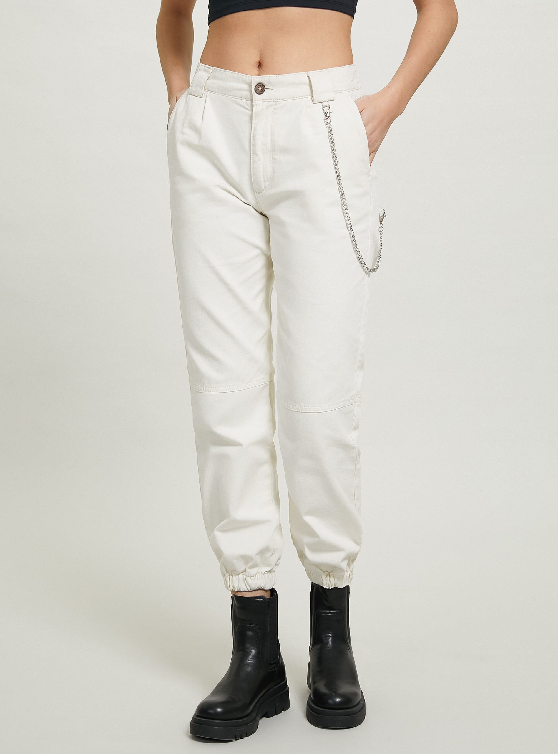 Promotion Frauen Wh1 Off White Hosen Jogger Trousers With Chain Alcott – 1
