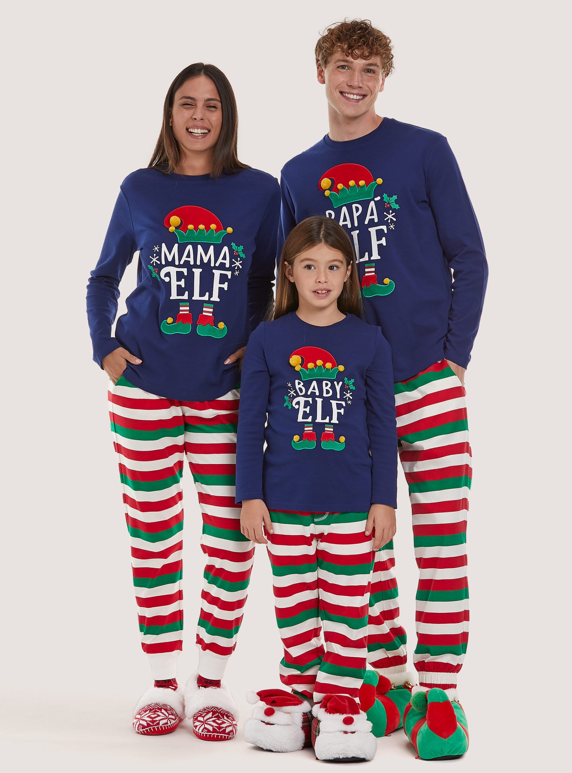 Pyjamas Elf Christmas Family Collection Alcott Bestehendes Produkt Pijamas Frauen Na1 Navy Dark – 2