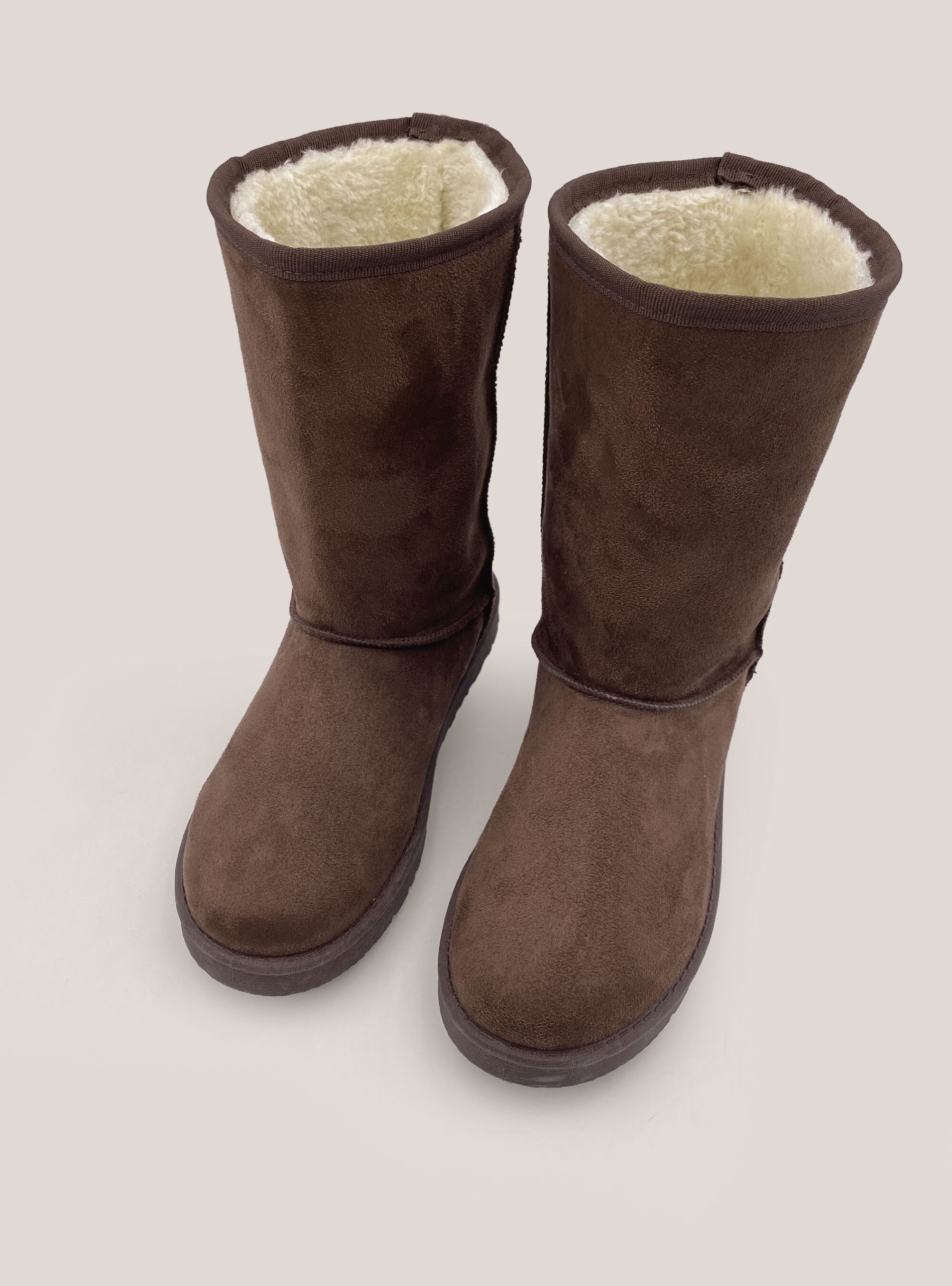 Rabattaktion Alcott Schuhe C526 Brown Frauen Suede Ankle Boots With Faux Fur Inside – 2