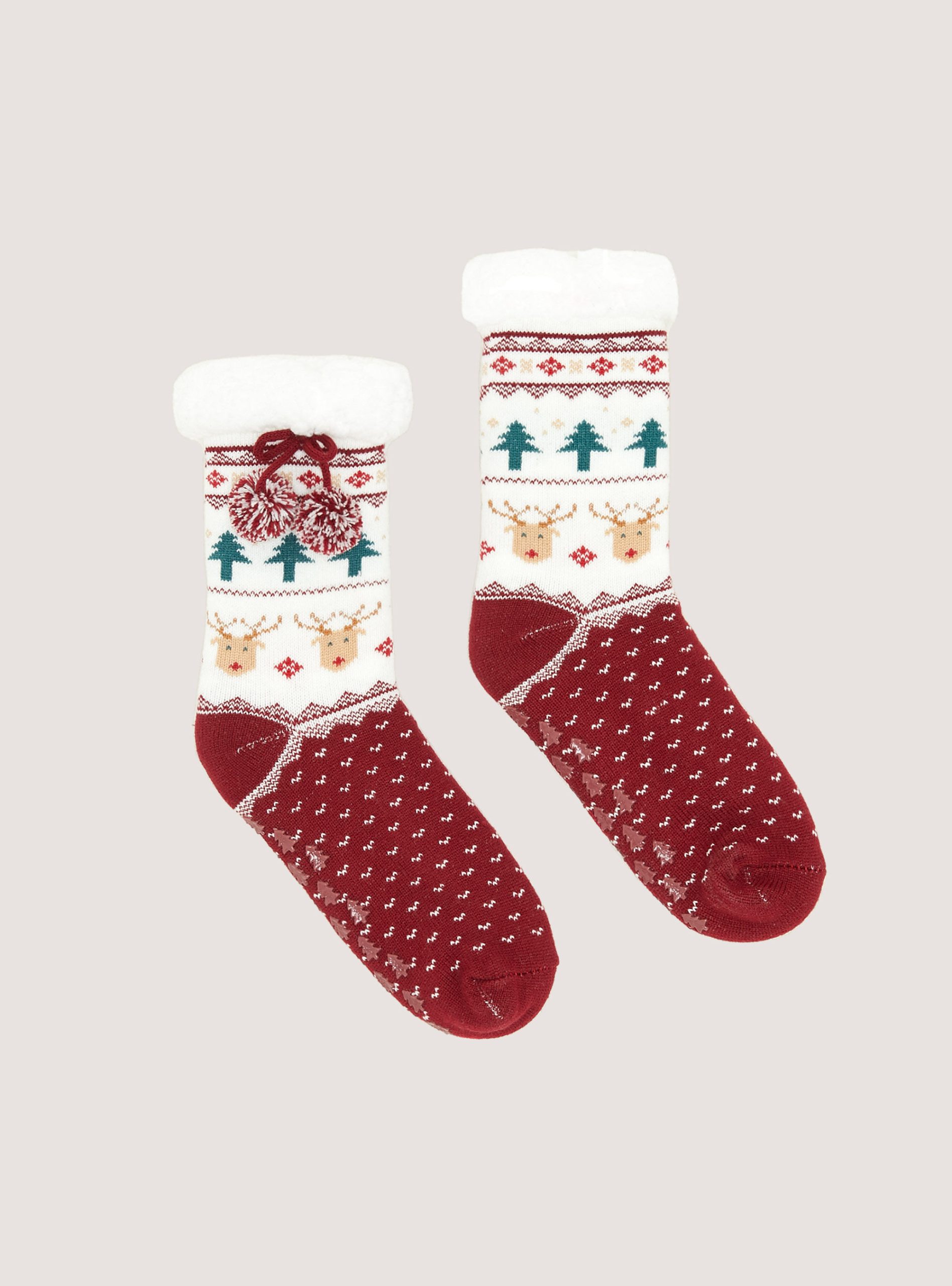 Rd2 Red Medium Kunde Alcott Frauen Calze Antiscivolo Christmas Collection Socken – 1