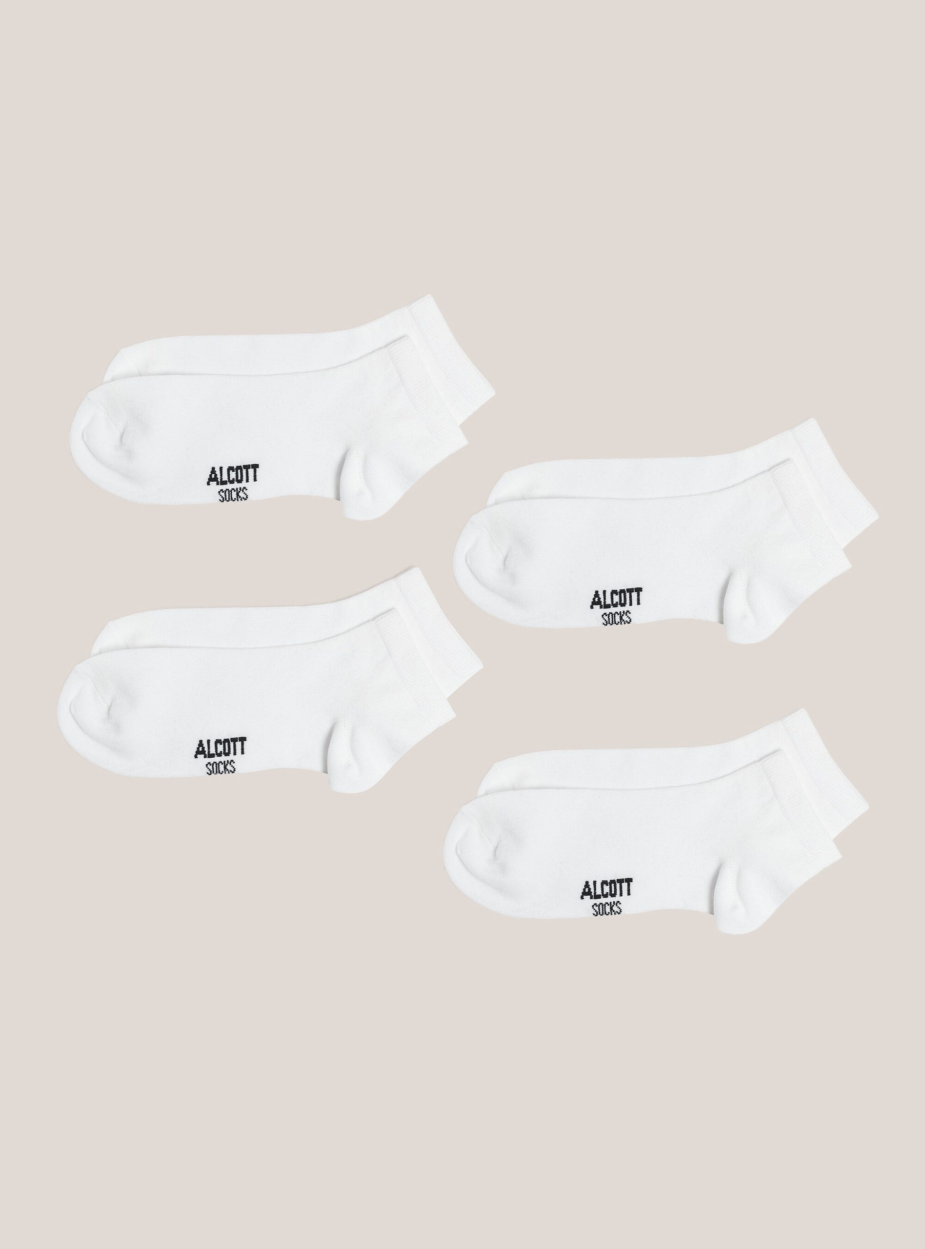 Set Of 4 Pairs Of Plain Basic Socks Socken Männer Alcott Wh1 Off White Preisnachlass – 2