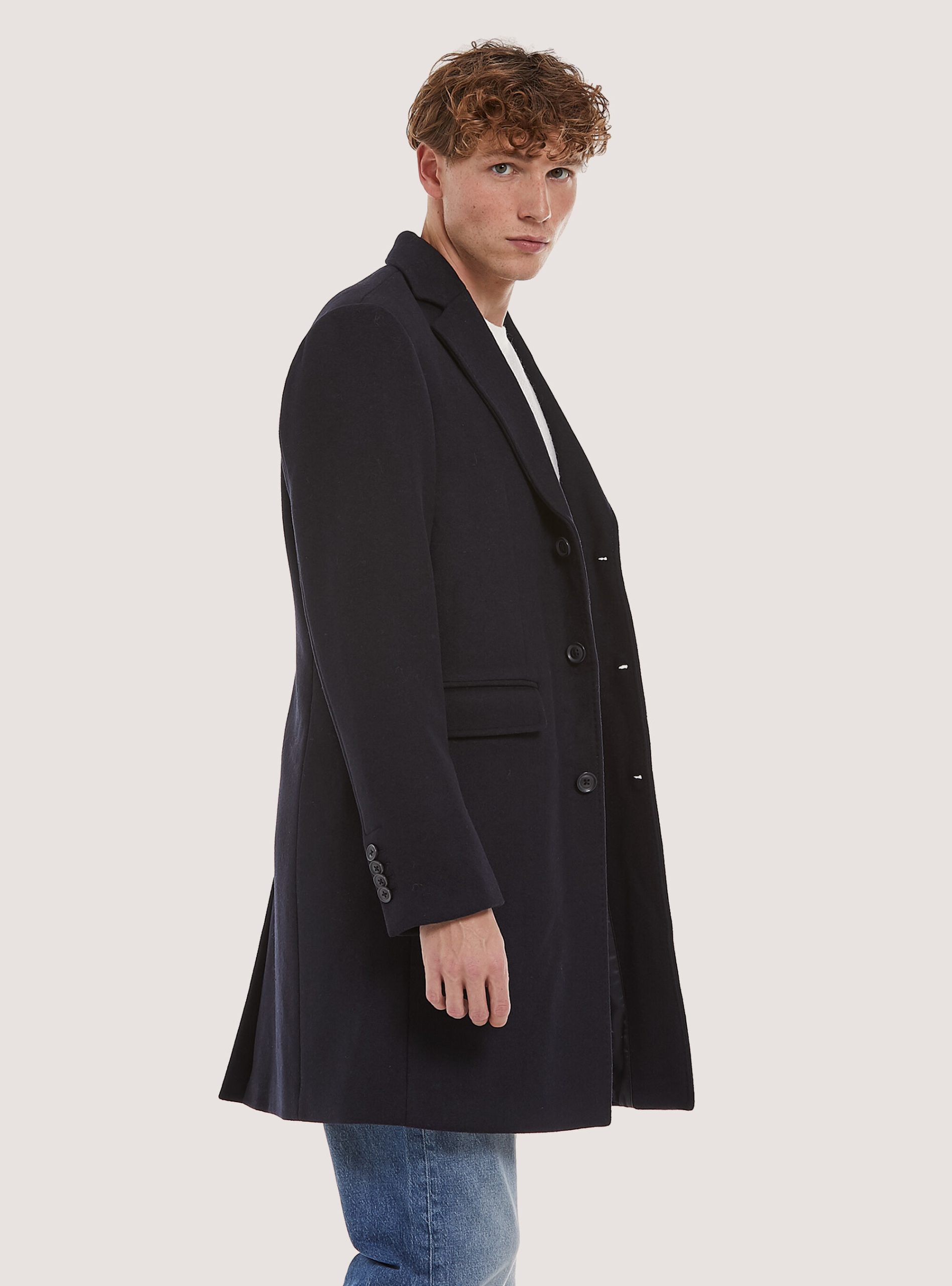 Single Breasted Wool Blend Coat Männer Innovation Mäntel Und Jacken Na1 Navy Dark Alcott – 2
