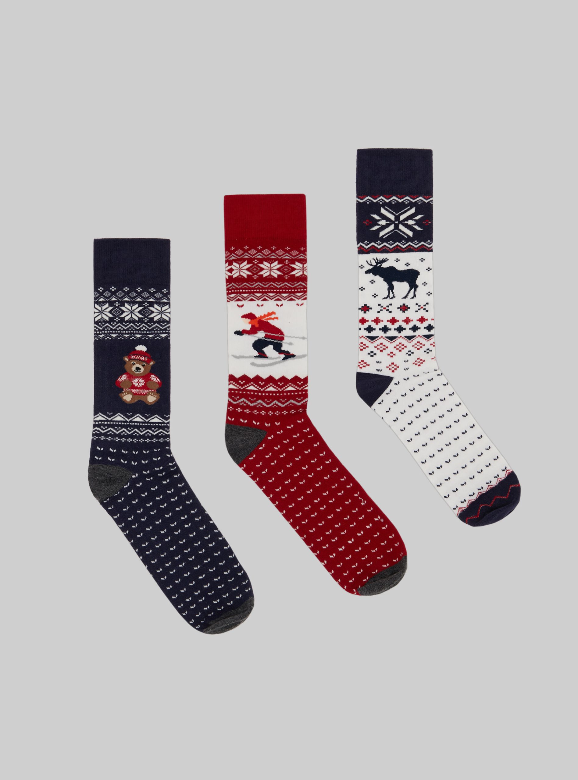 Socken Alcott Produktstandard Set Of 3 Pairs Of Christmas Socks Xmas Männer – 1