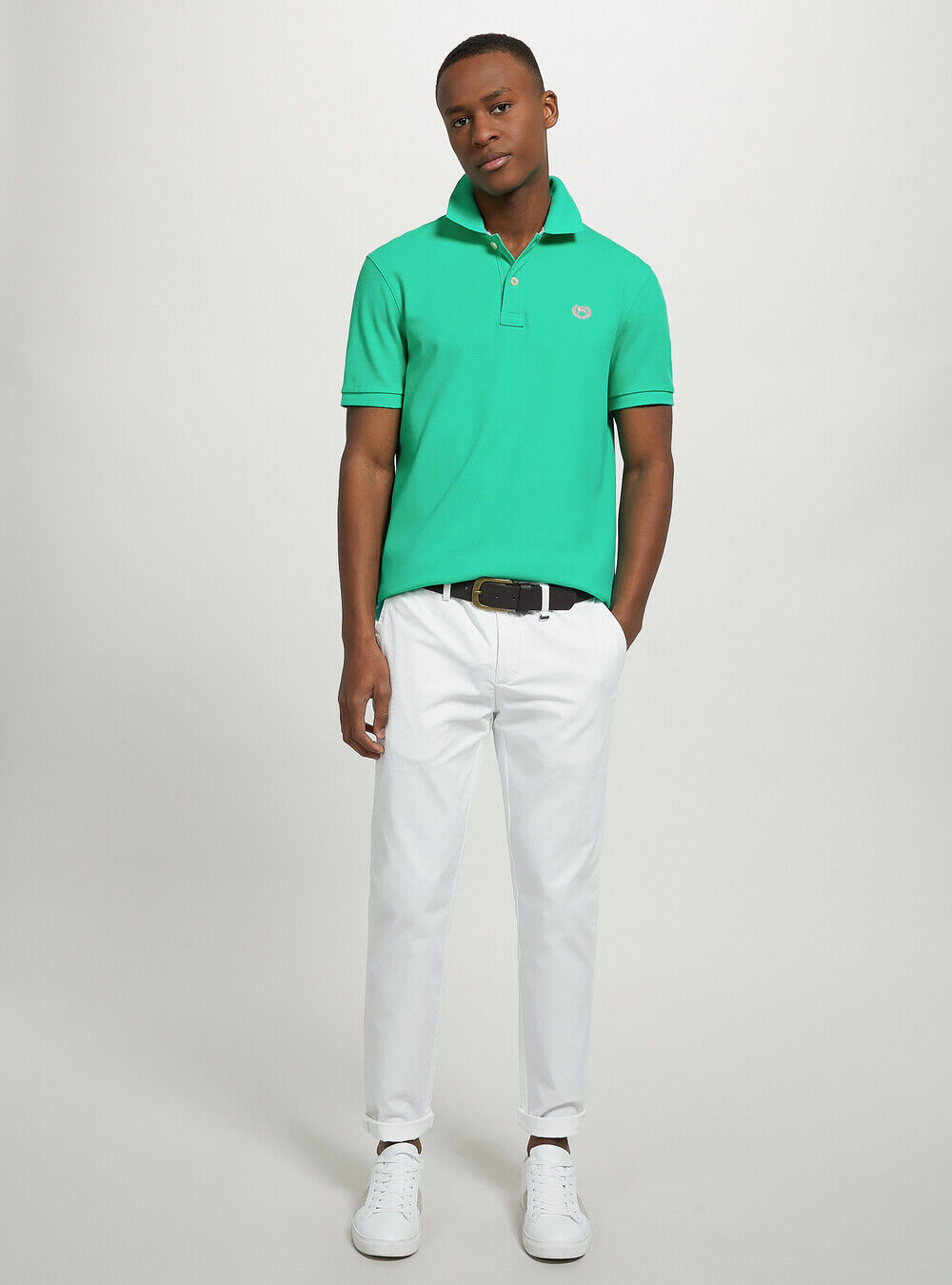 Sonderangebot Ga1 Aqua Green Dark Männer Cotton Piqué Polo Shirt With Embroidery Alcott Polo – 1