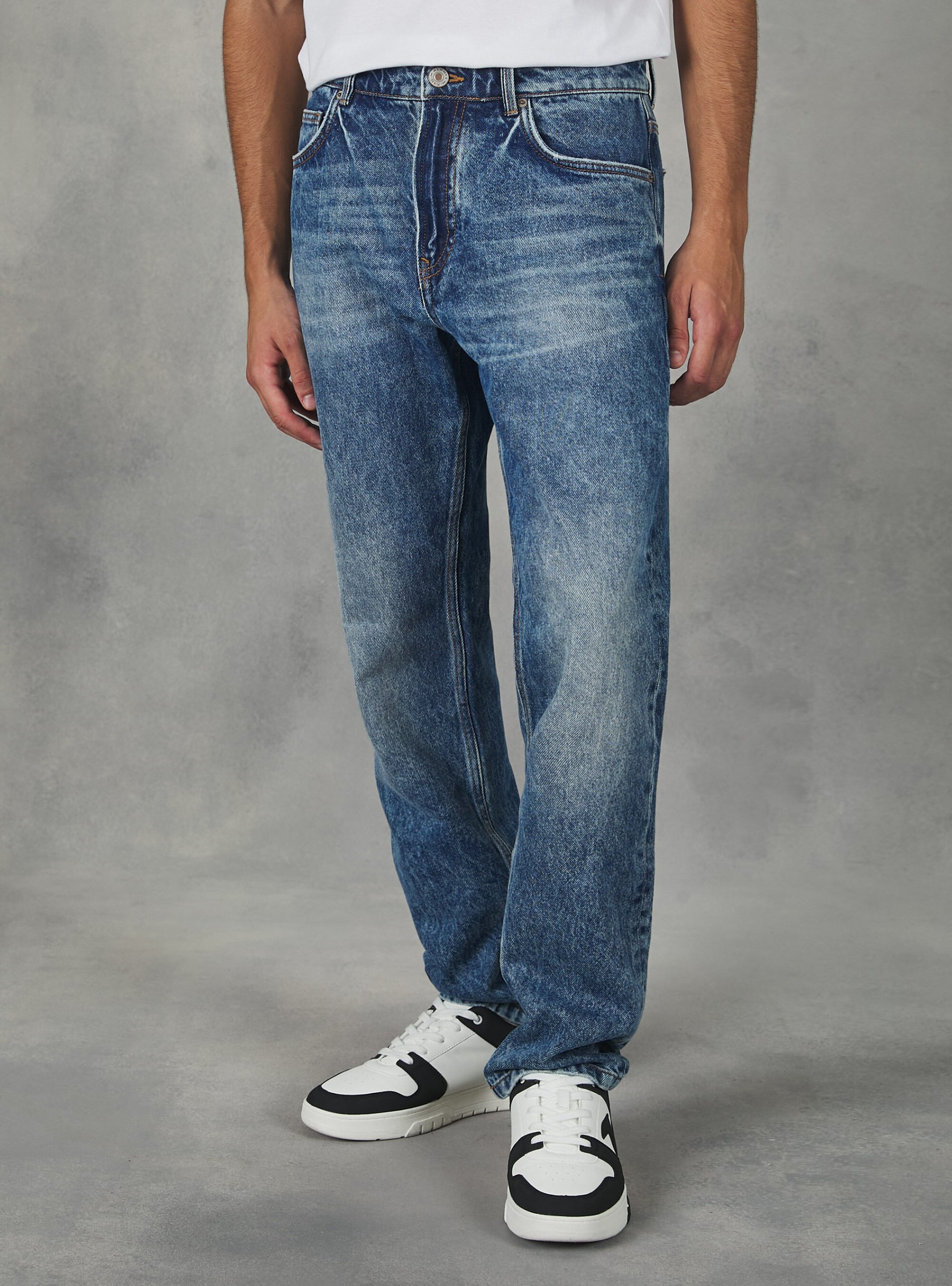 Straight Fit Cotton Jeans Jeans Zuverlässigkeit Männer Alcott D004 Medium Light Blue – 2