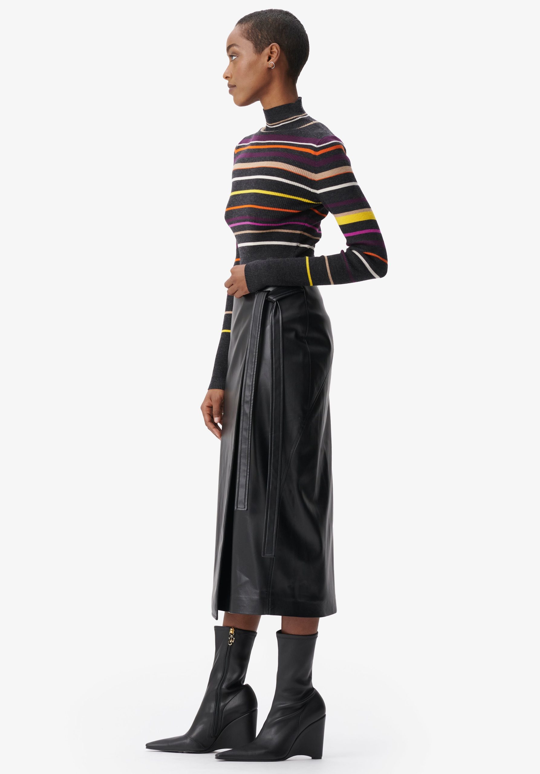 Strick Jumper Kallassa Preis Lala Berlin Multicolor Stripes On Knit – Black Damen – 2