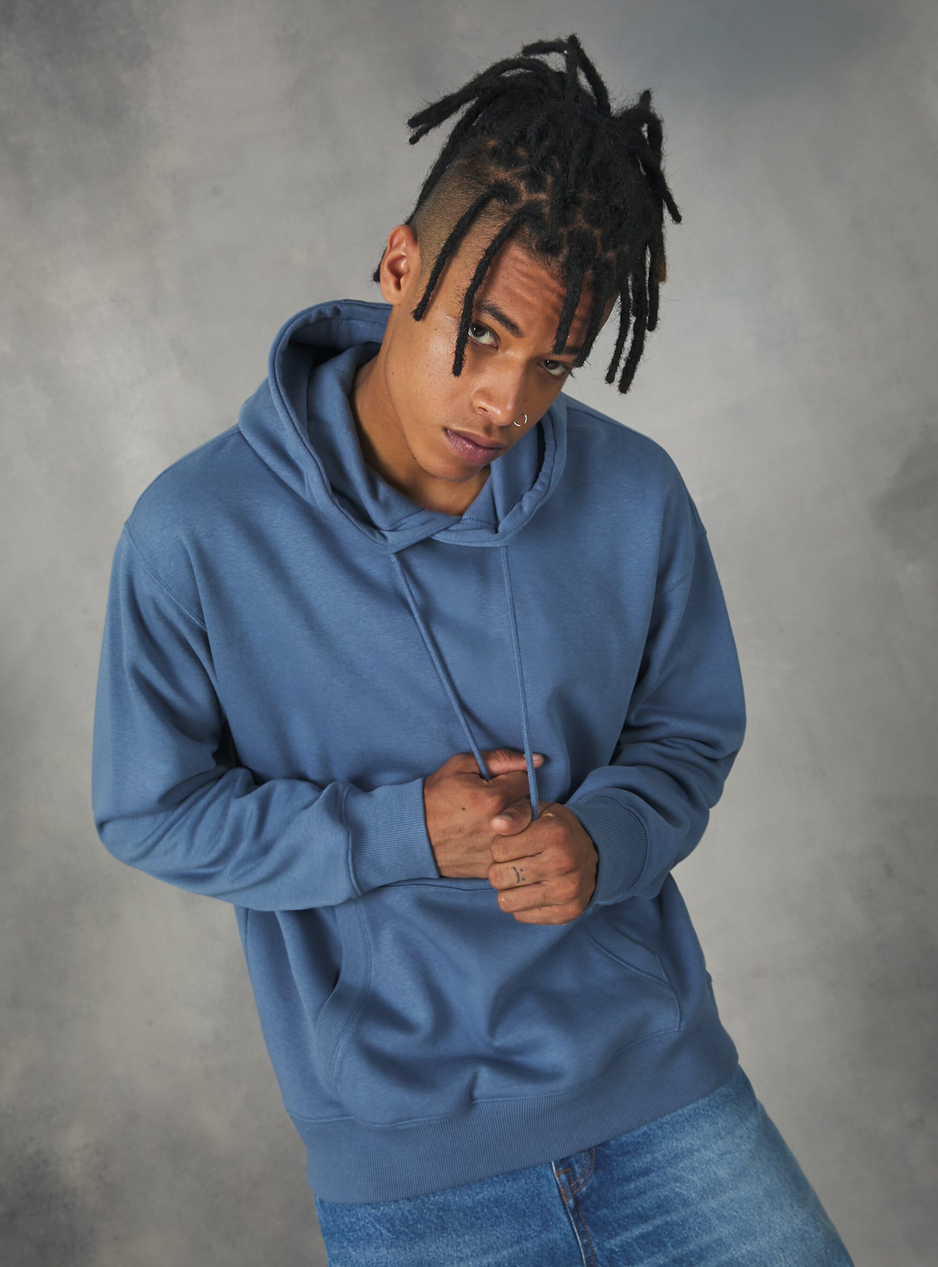 Sweatshirt With Hood And Pouch Pocket Angebot Alcott Männer Sweatshirts Bl3 Blue Light – 1