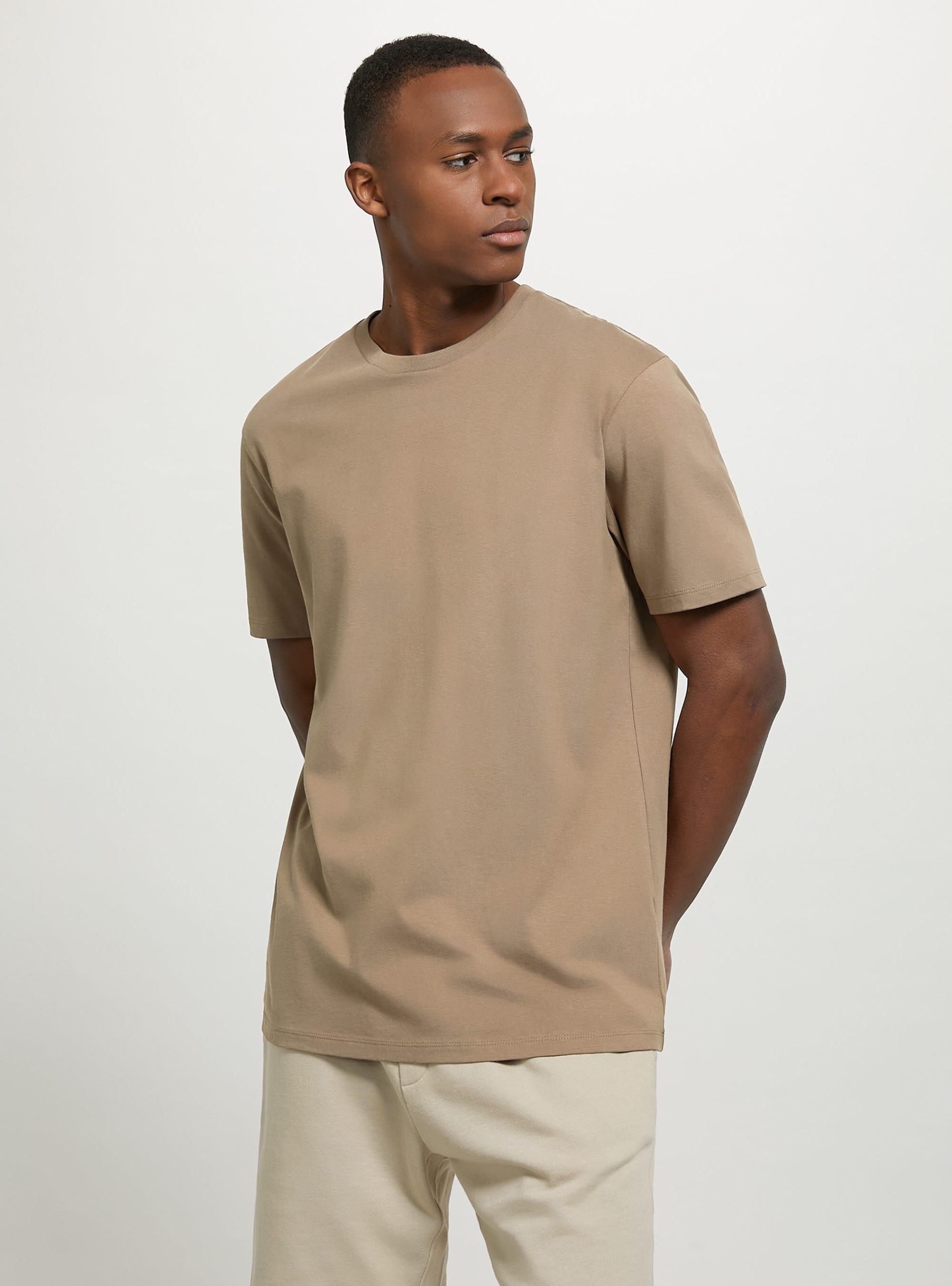 T-Shirts Mode Bg3 Beige Light Alcott Männer Cotton Crew-Neck T-Shirt – 1