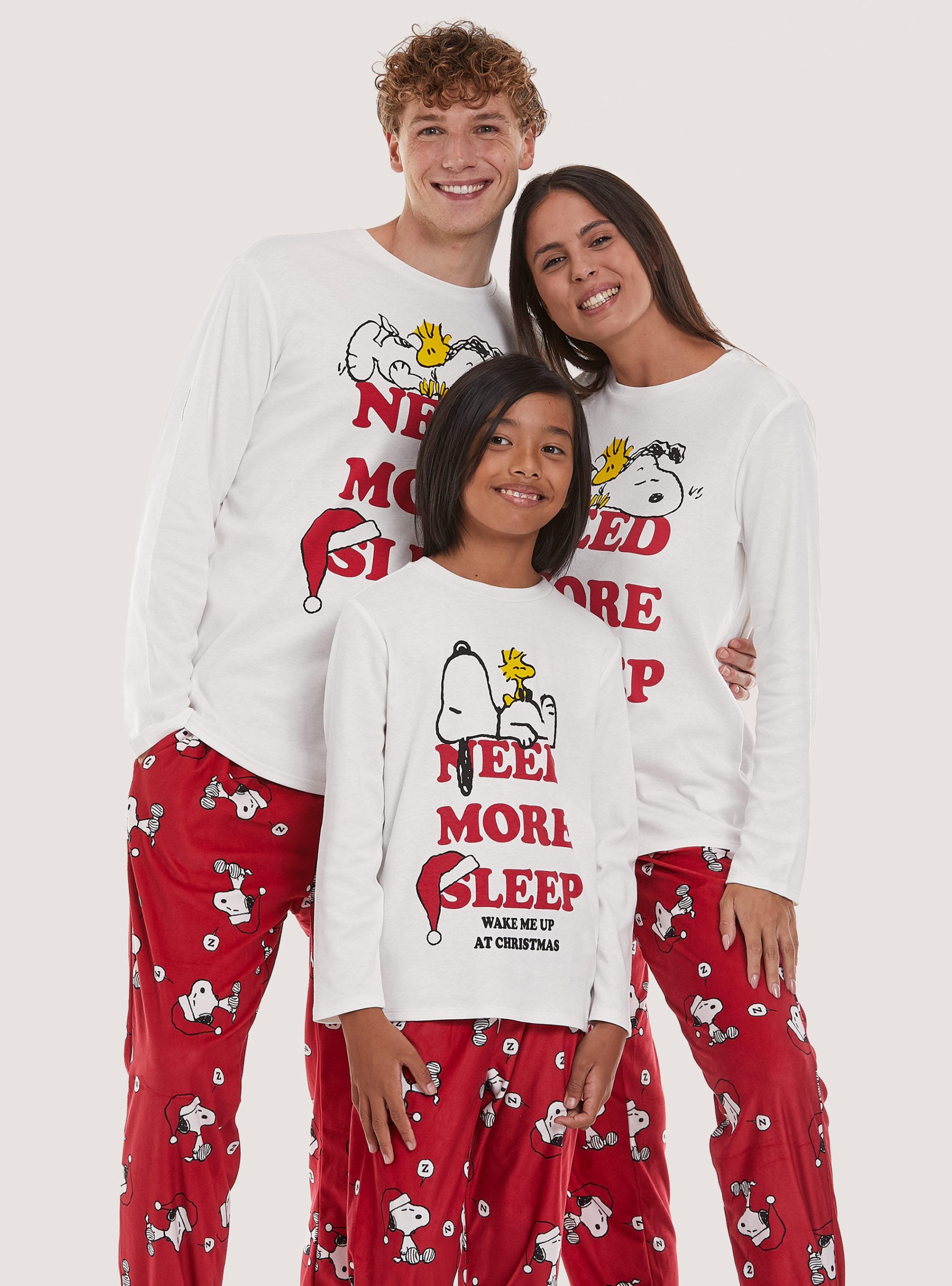 Wh2 White Pijamas Pigiama Snoopy Stampa All Over Männer Alcott Lieferung – 2